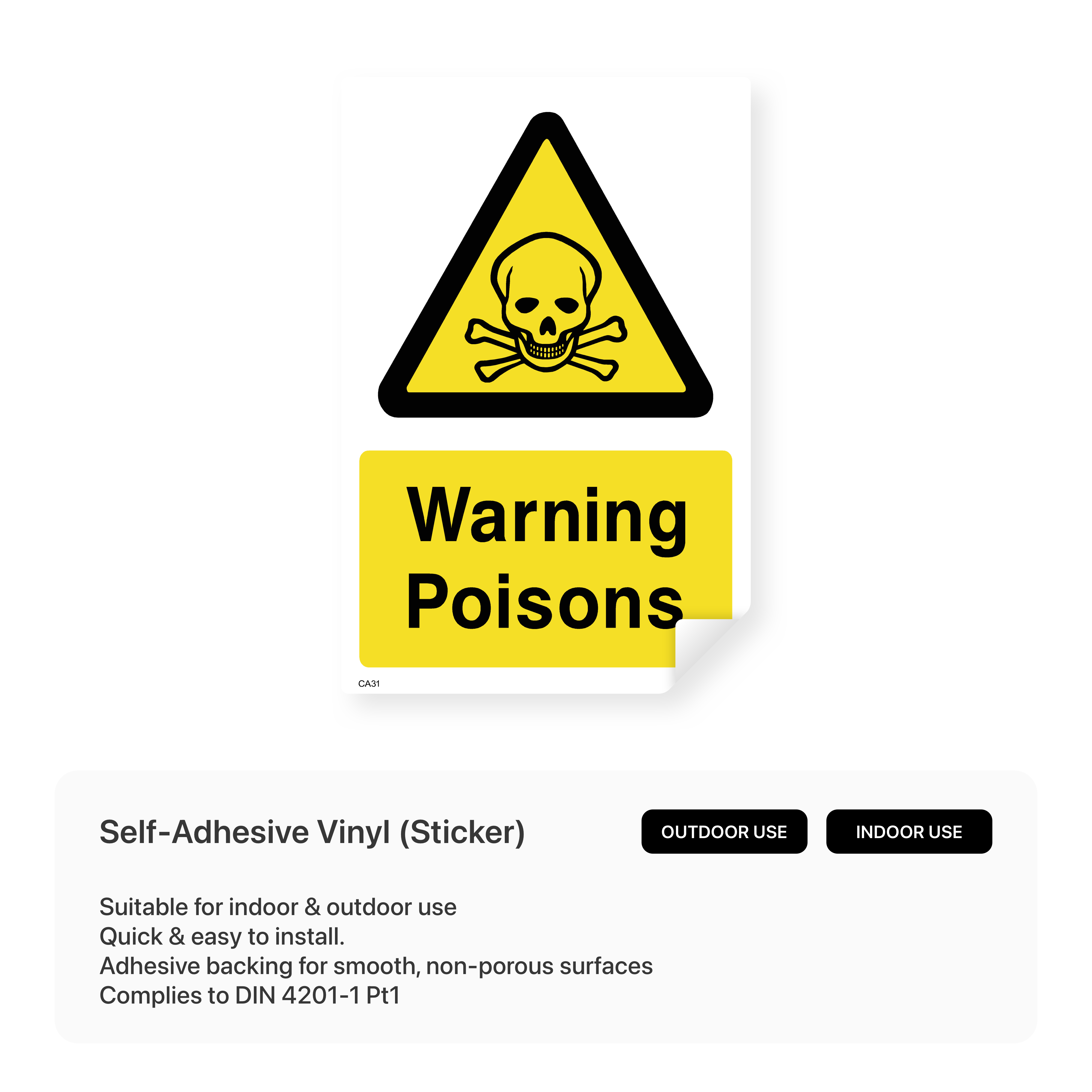 Sign with "Warning Poisons"