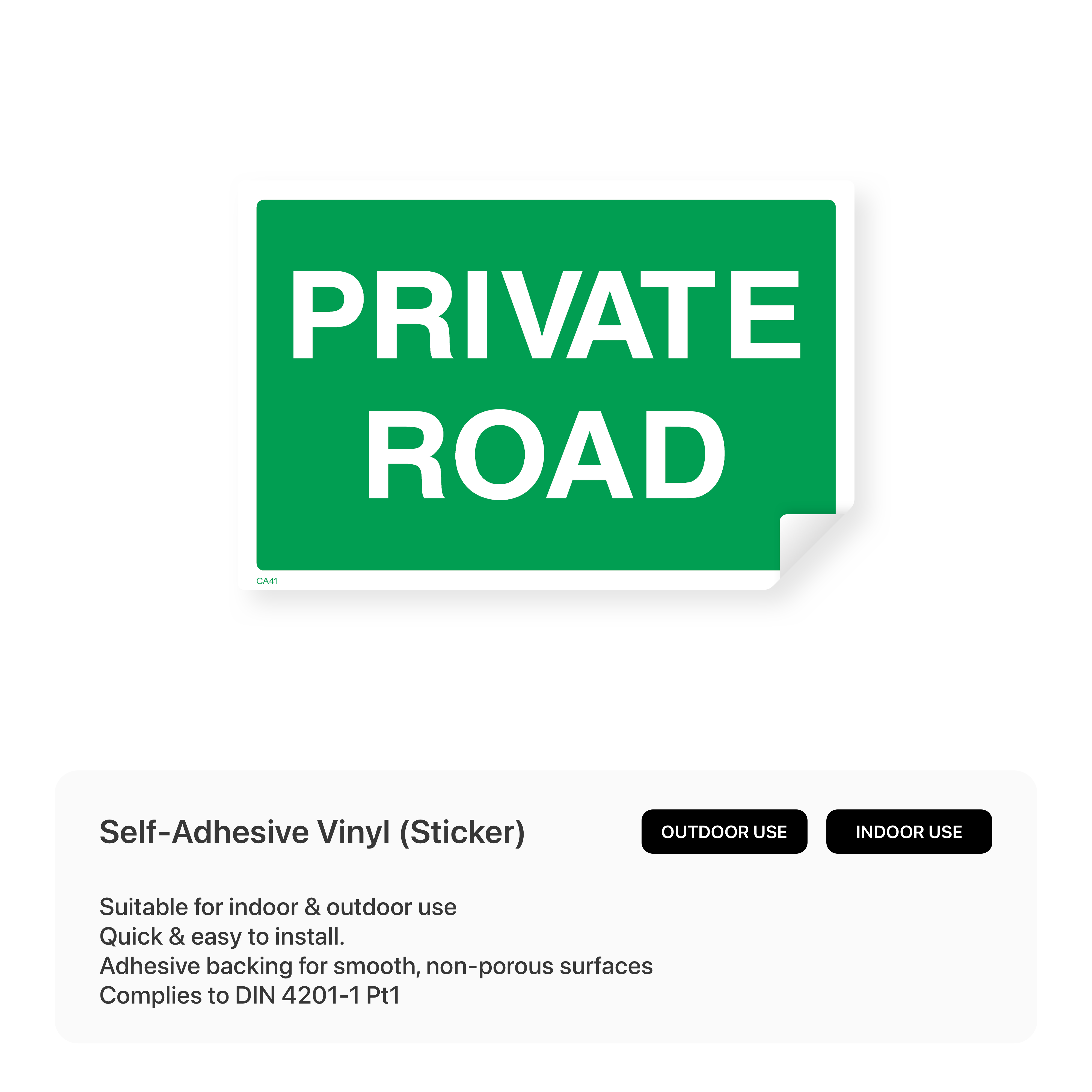 Sign with "Private Road"