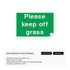 Sign with "Please Keep Off the Grass"