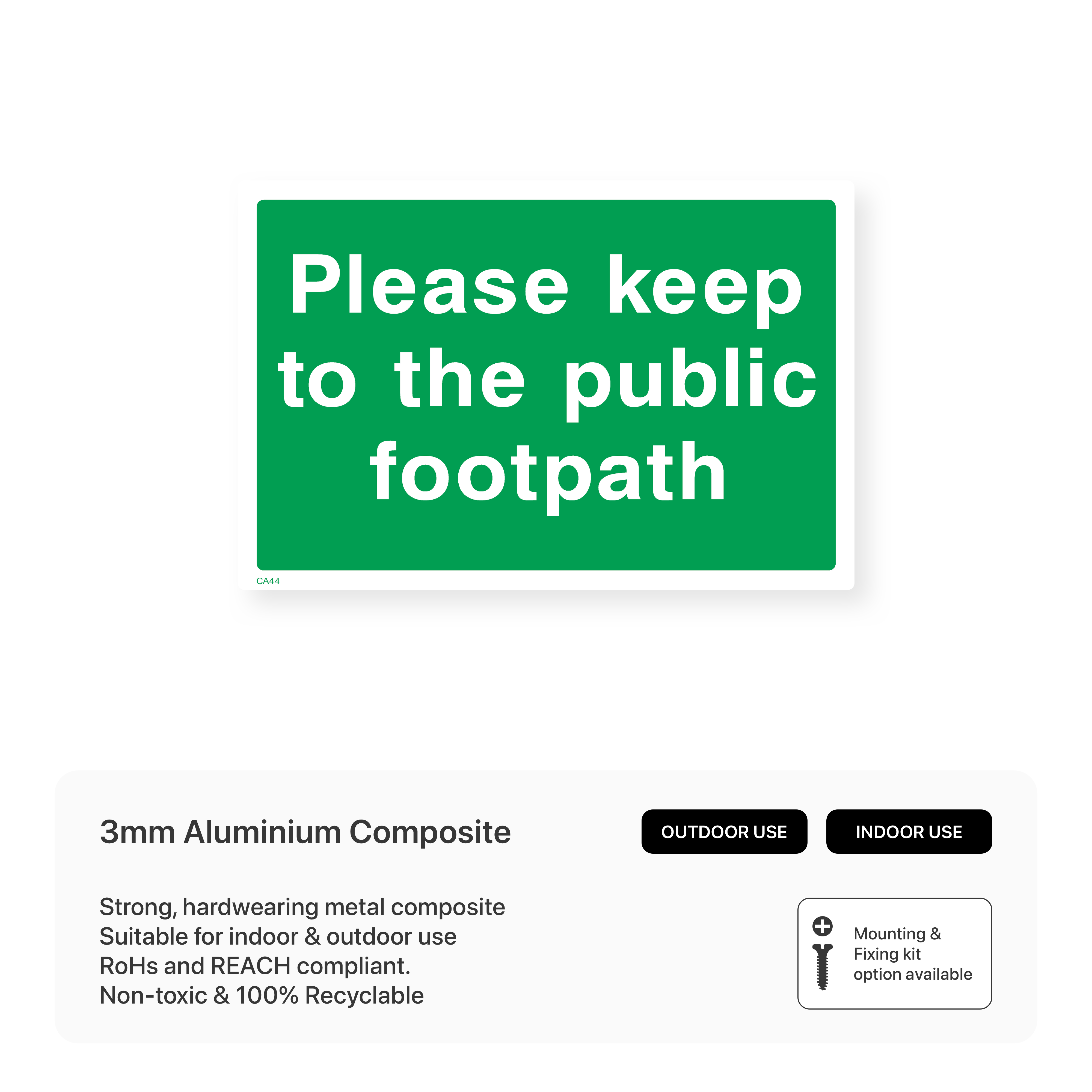 Please Keep to Public Footpath Sign – Safety Signs & Stickers