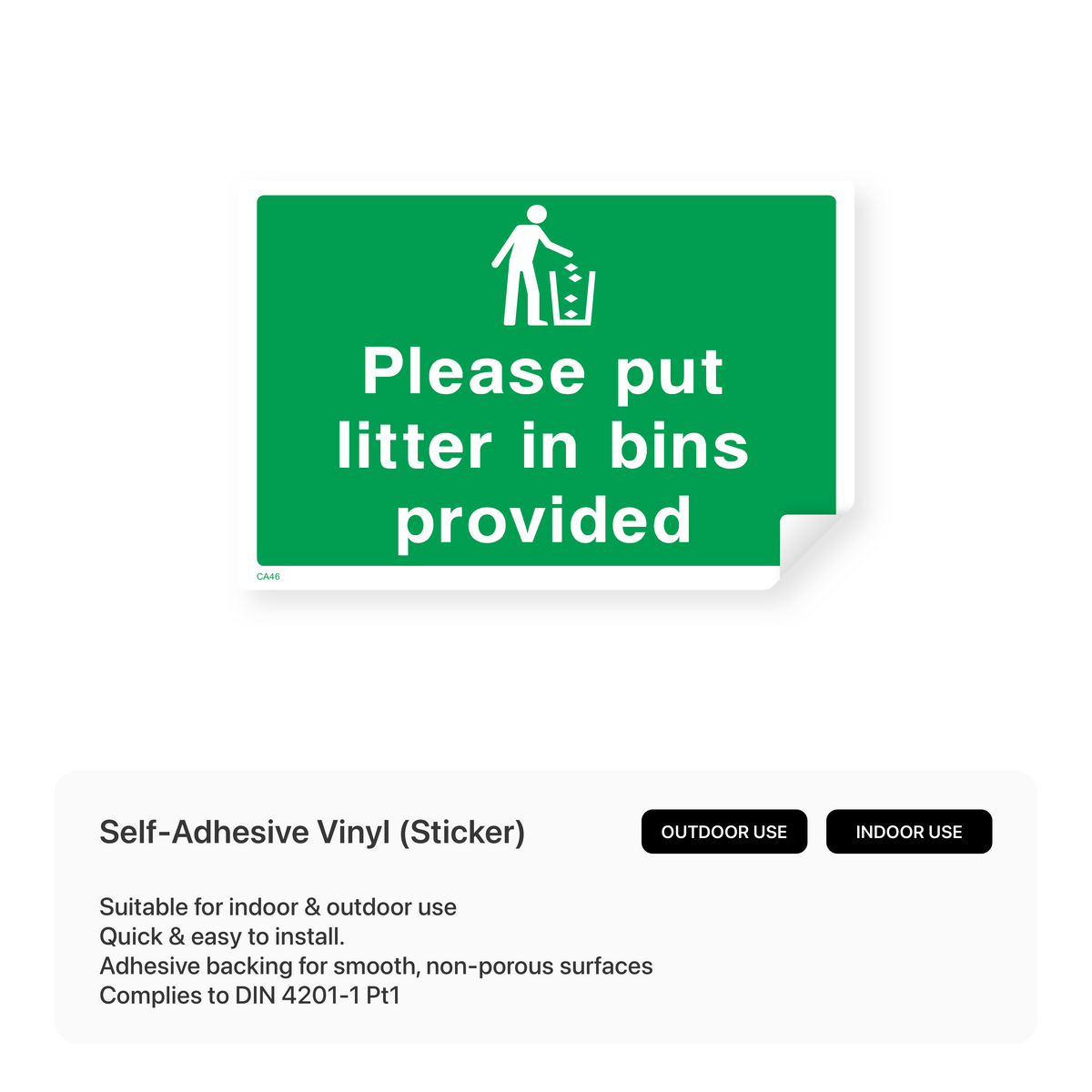 Litterbug Stickers Litter Disposal Sign – Safety Signs & Stickers