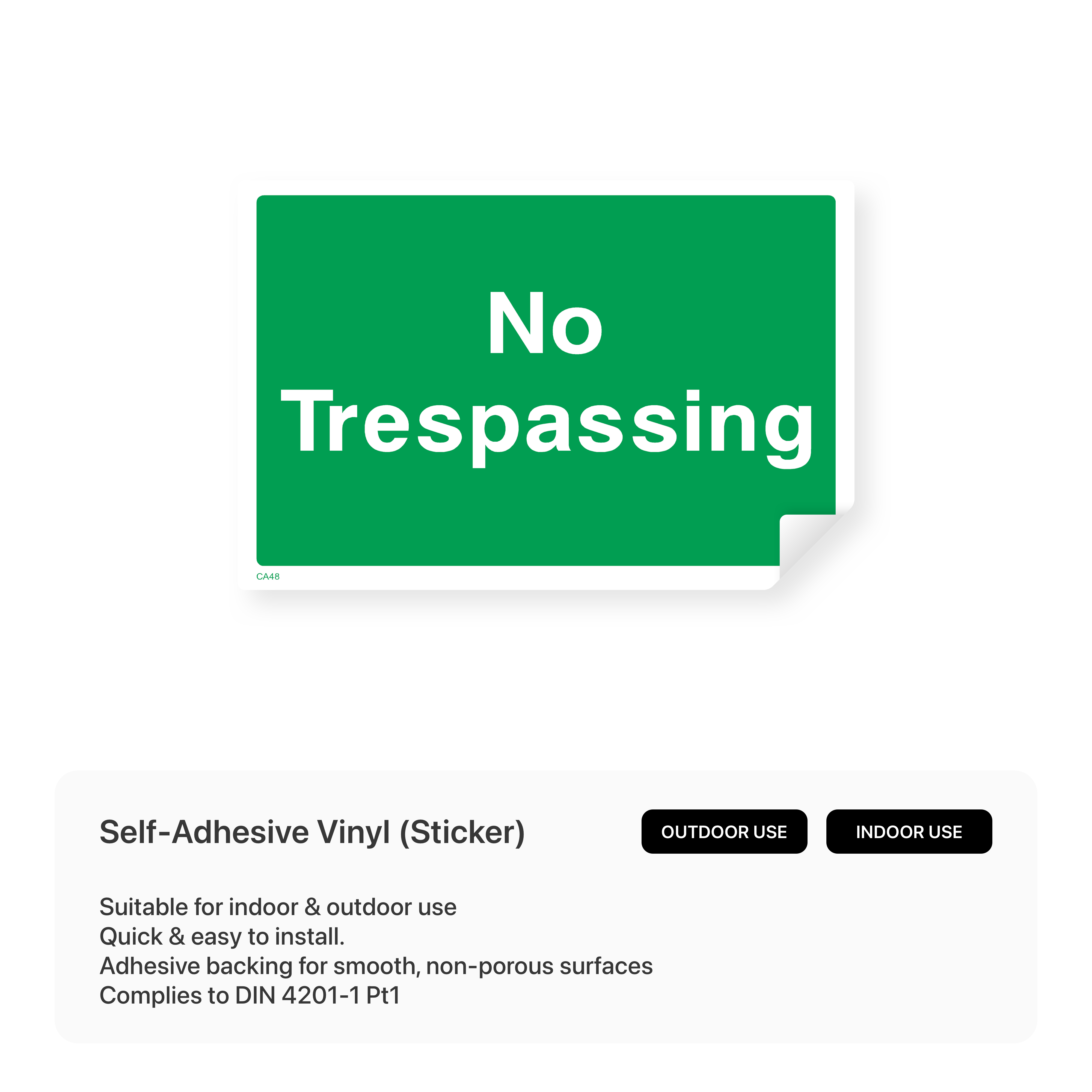 Sign with "No Trespassing"