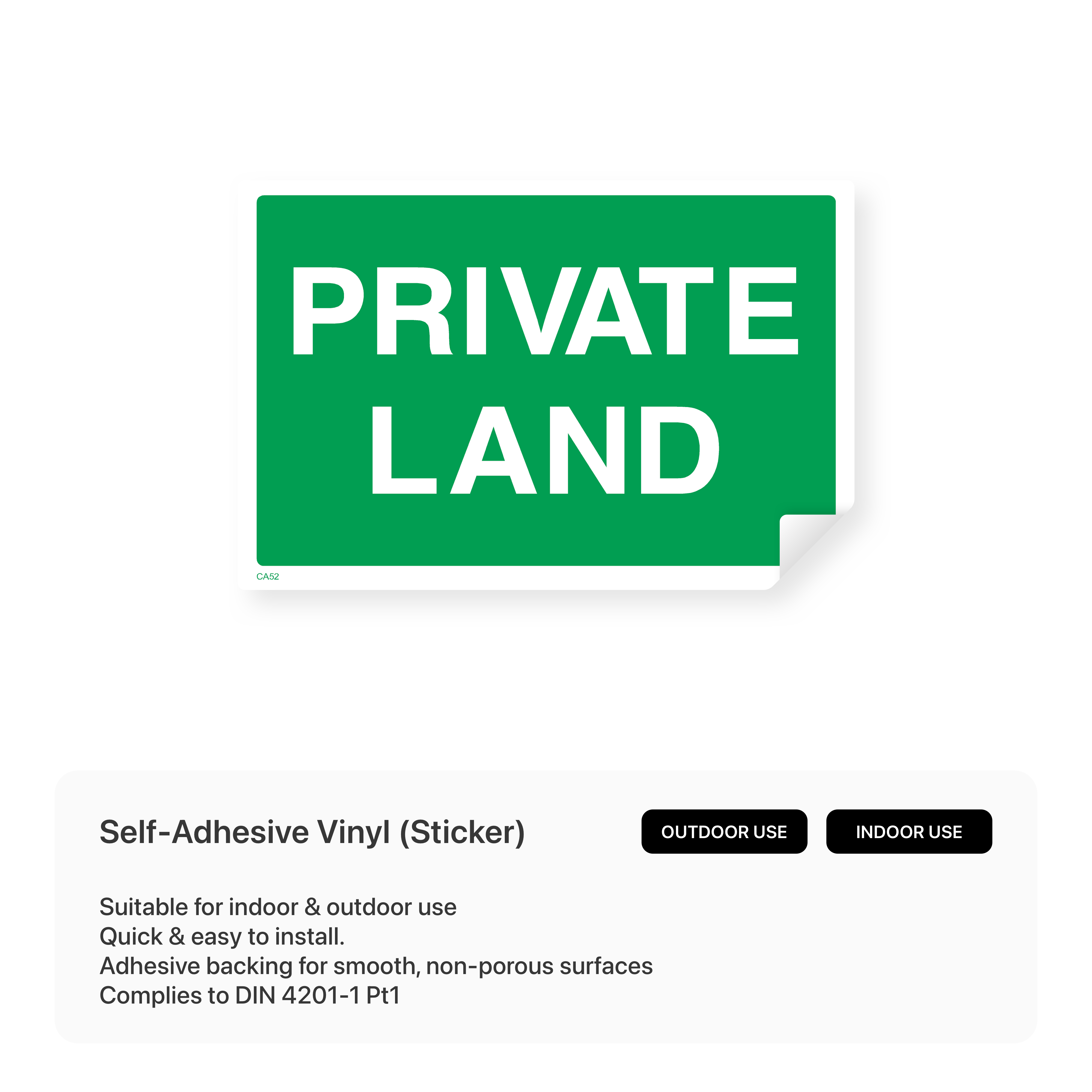 Sign with "Private Land"