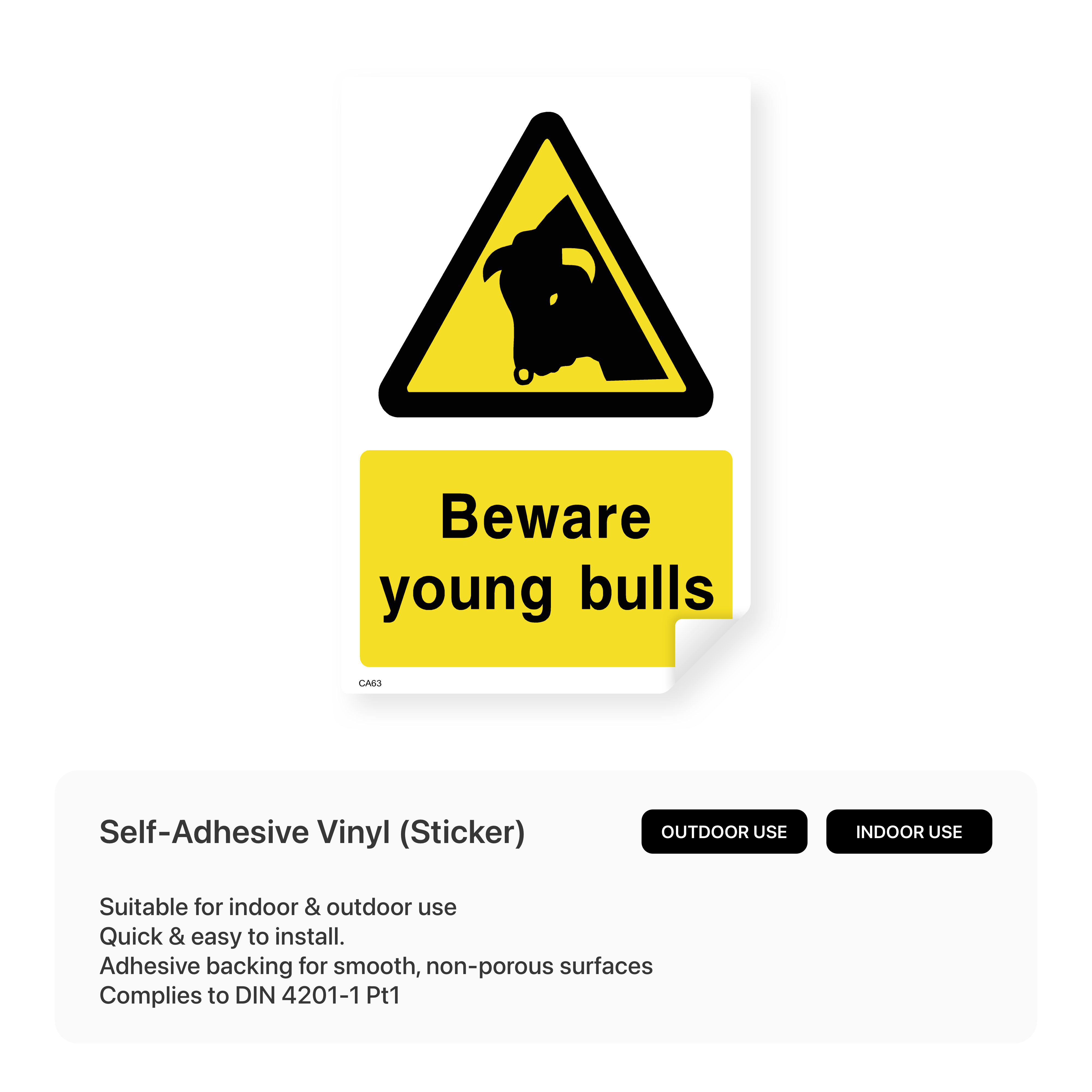 Sign with "Beware Young Bulls"