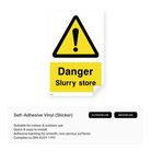 Sign with "Danger Slurry Store"