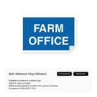 "Farm office" signage for agricultural businesses