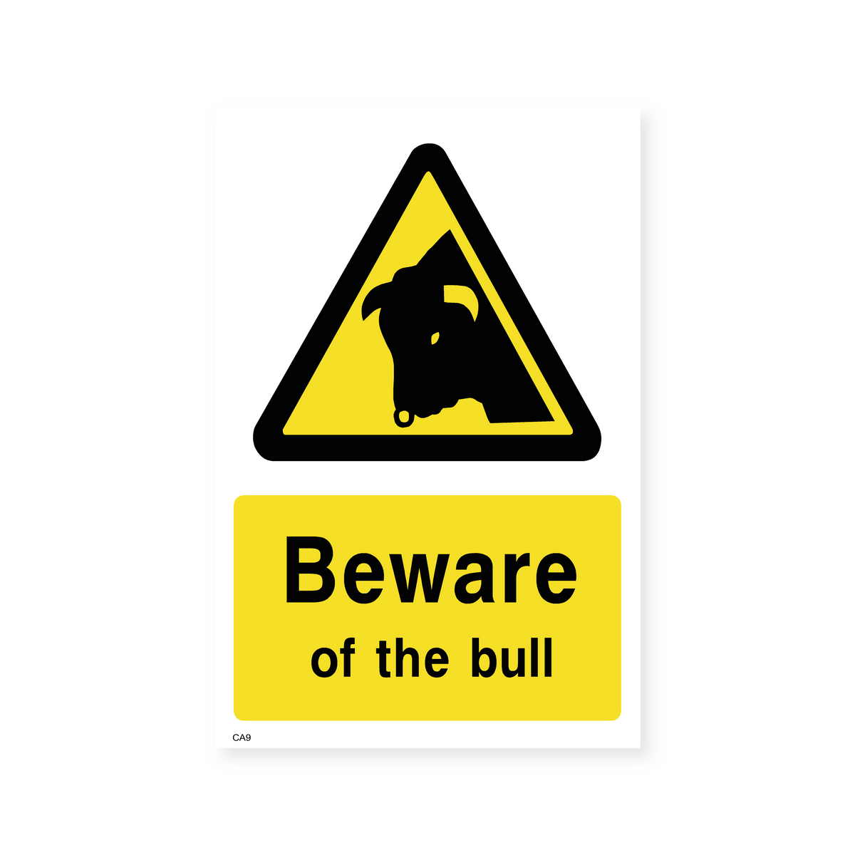 Beware of the Bull Sign – Safety Signs & Stickers