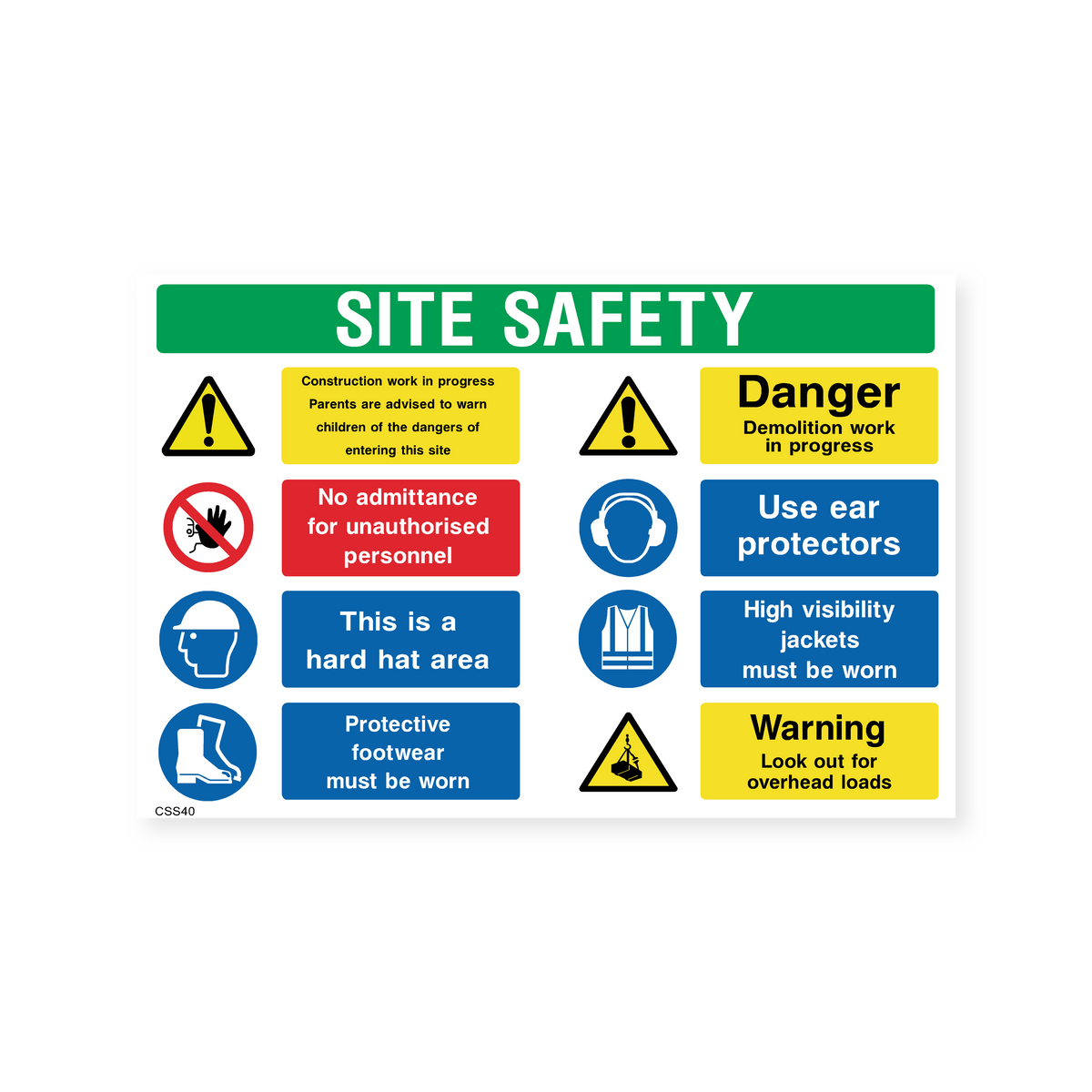 Site Safety - Construction / Demolition Work in Progress Sign – Safety ...