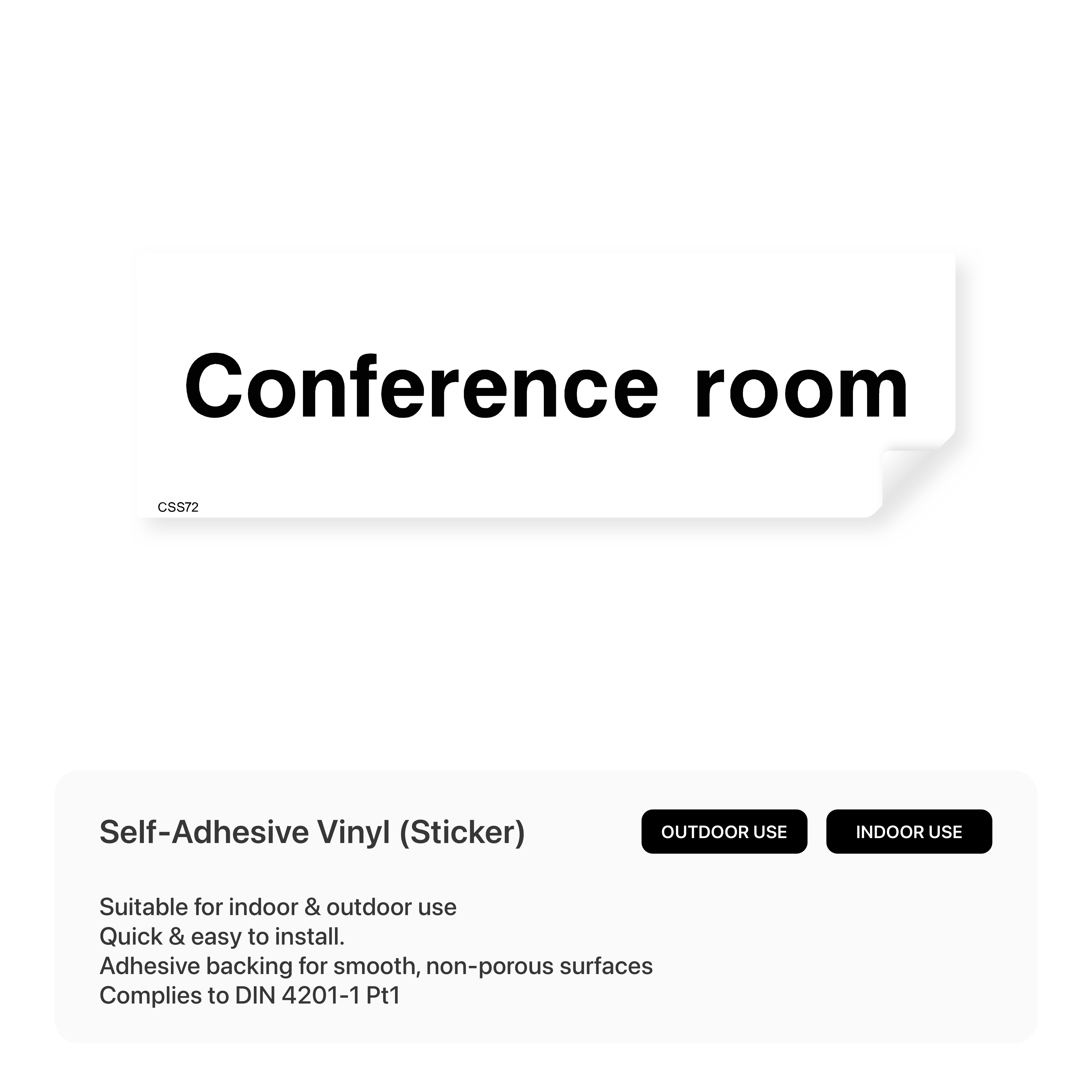 Construction site sign: "Conference Room"