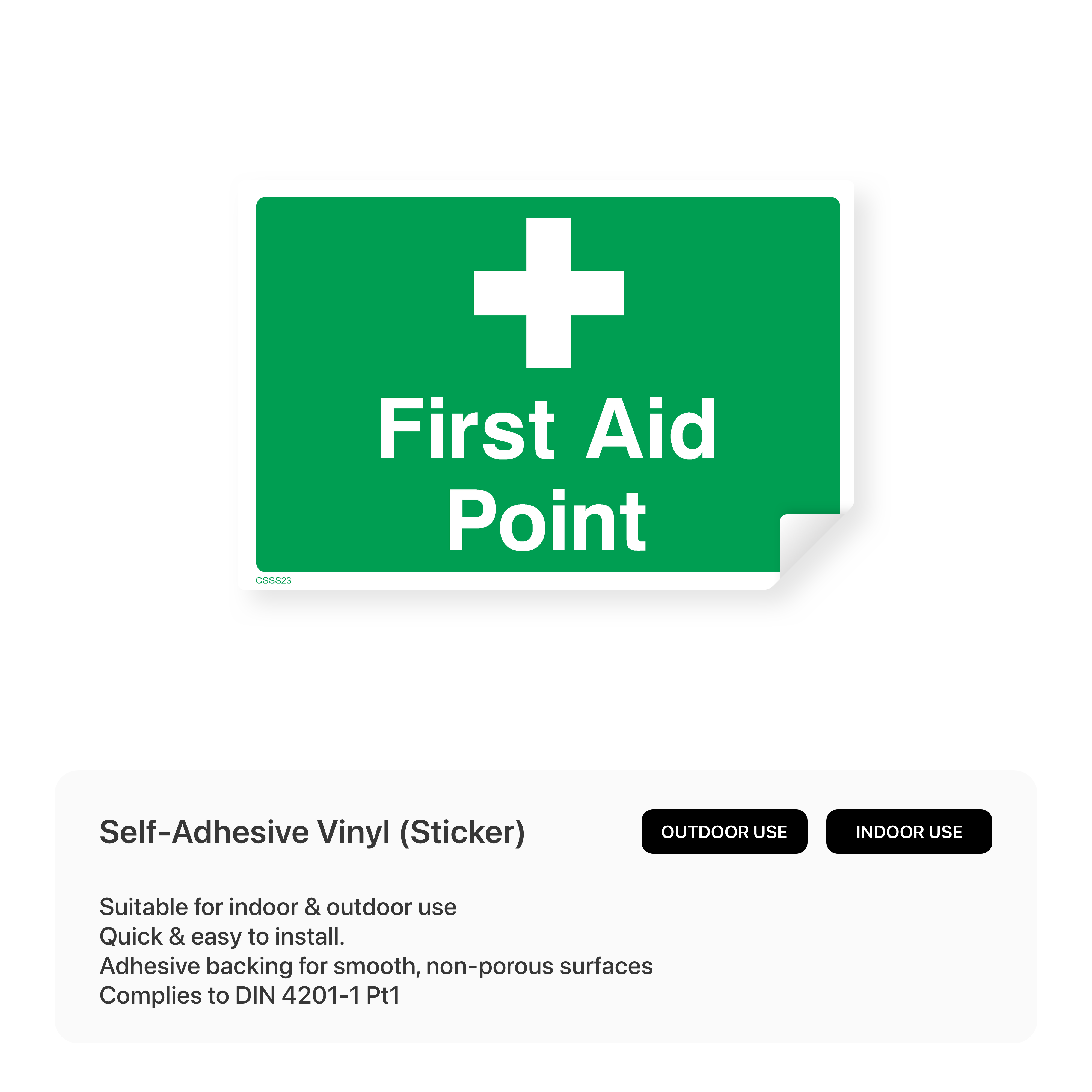 First aid point sign