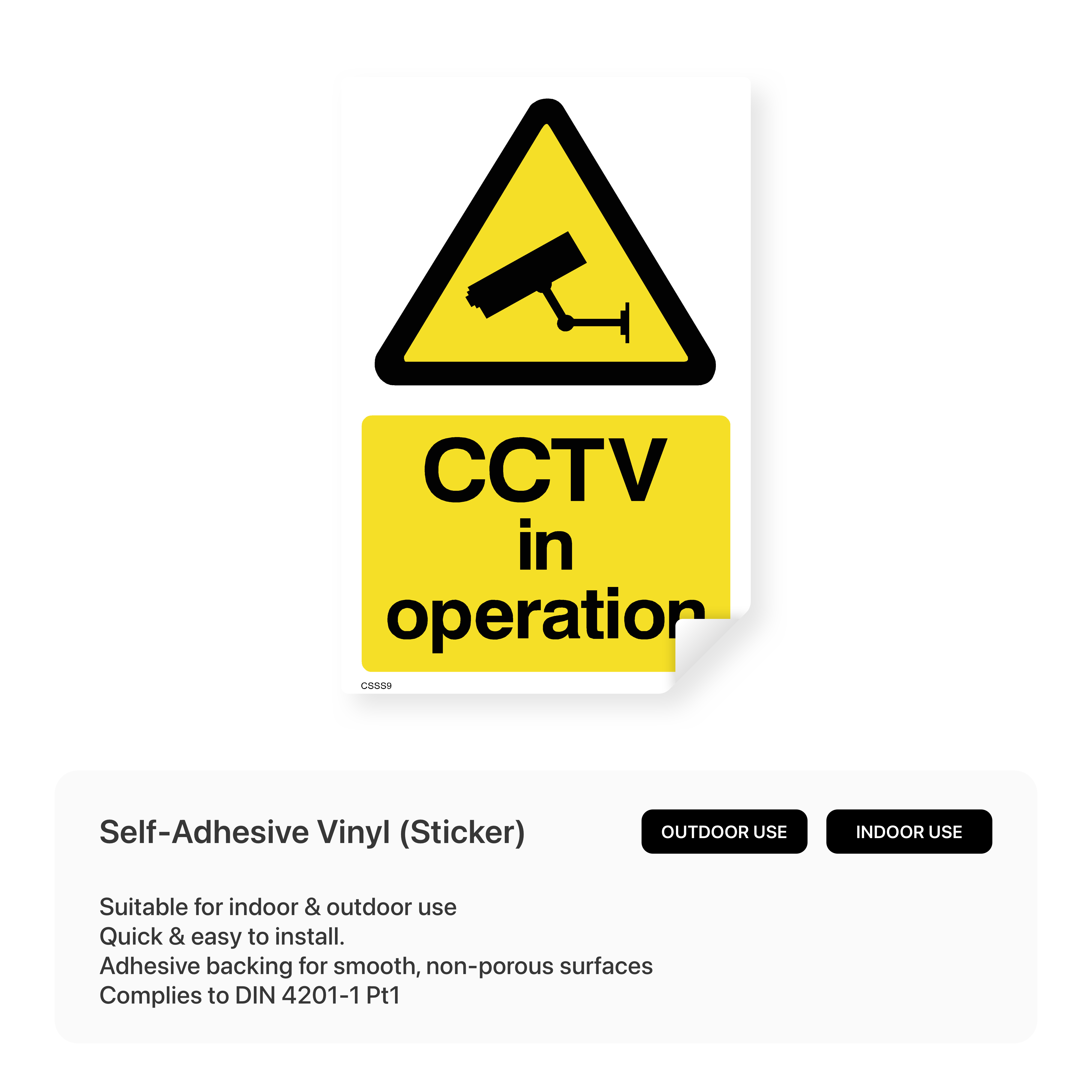 CCTV in operation sign