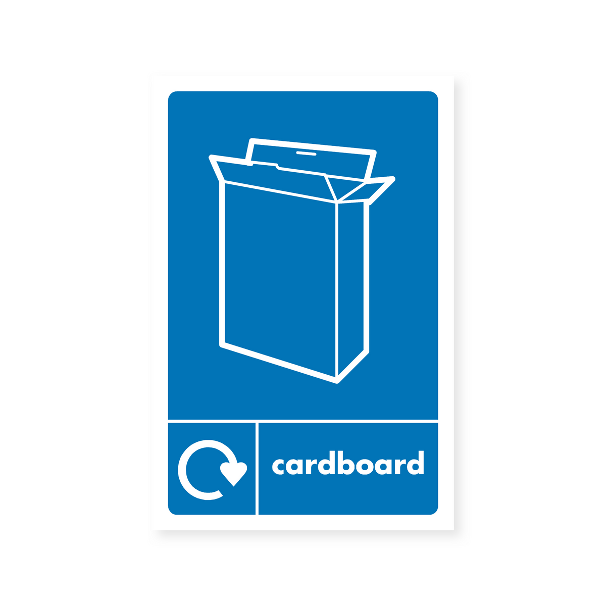 Cardboard Collection Sign Cardboard Recycling - Portrait Sign – Safety Signs & Stickers