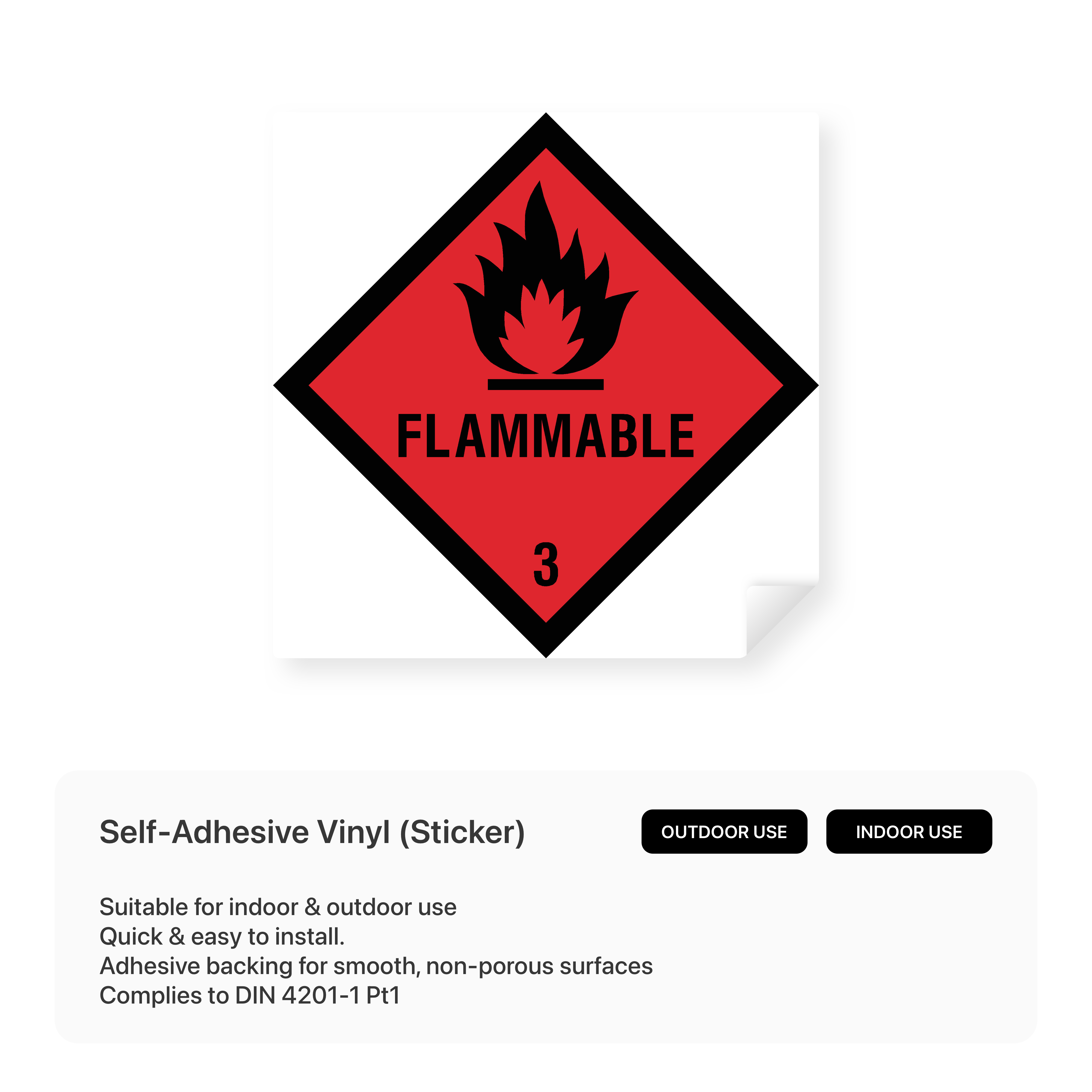 Hazchem sign for flammable liquids