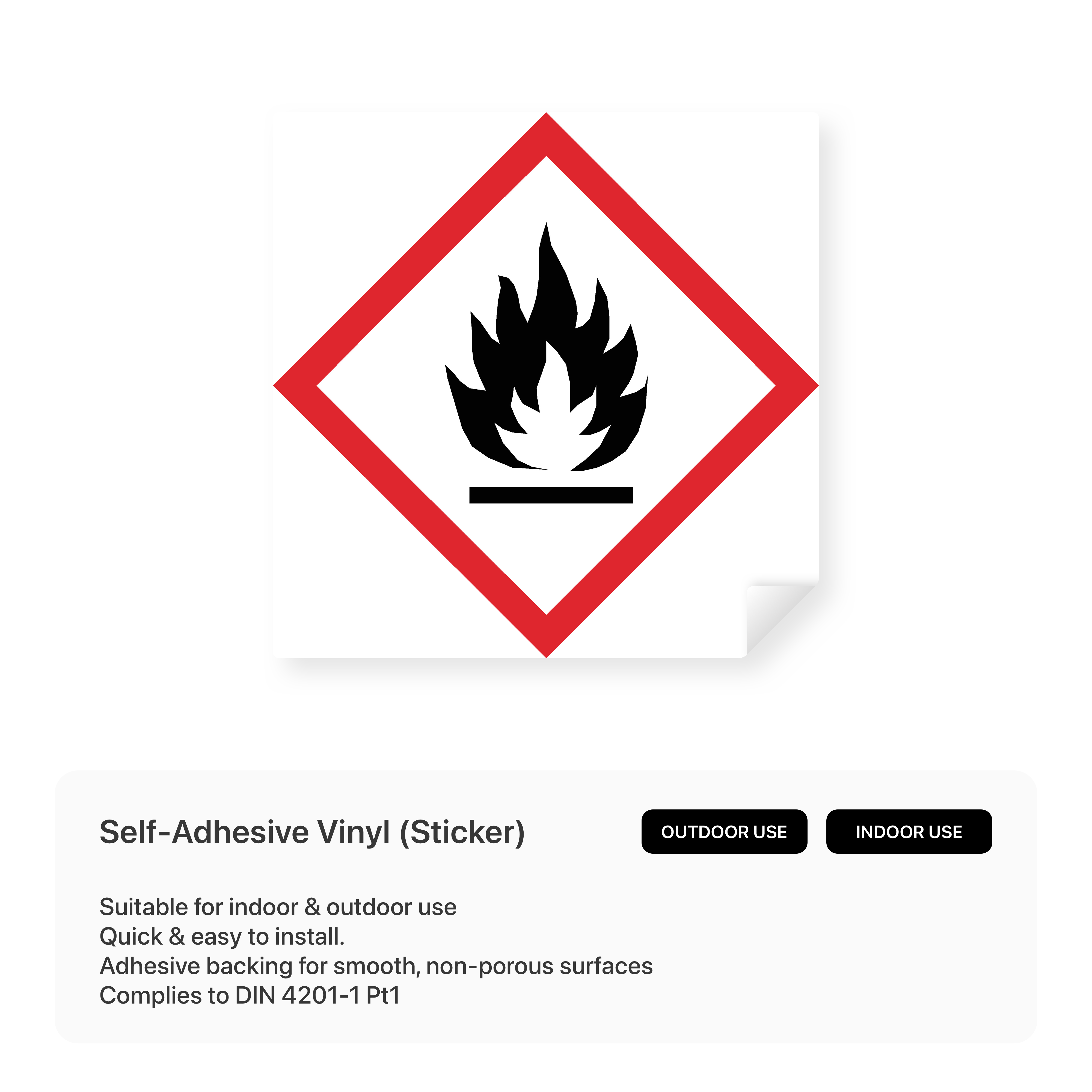 Flammable hazard symbol