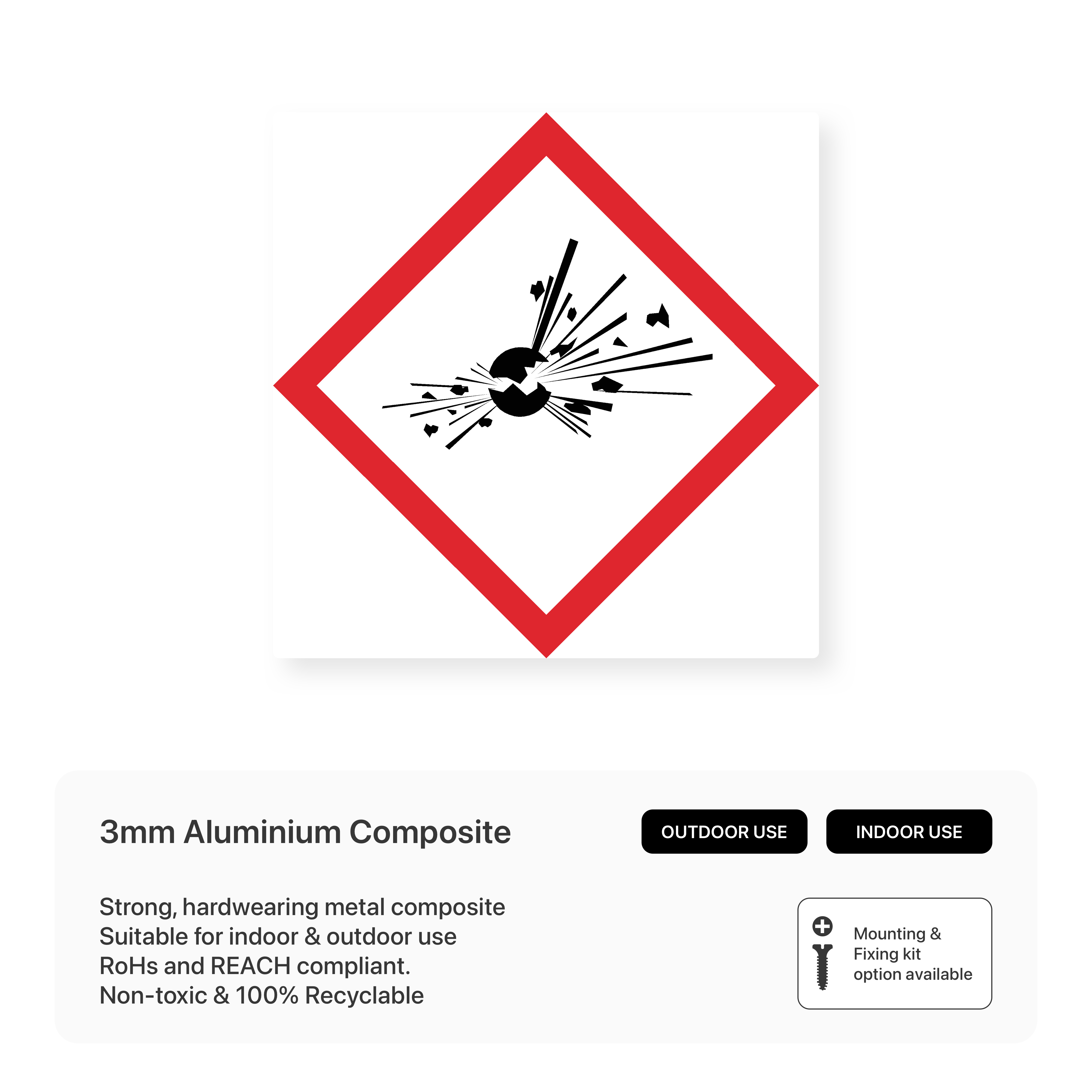 Explosive Hazard GHS Symbol Sign – Safety Signs & Stickers