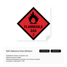 Flammable gas hazard diamond