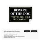 Beware of the dog sign