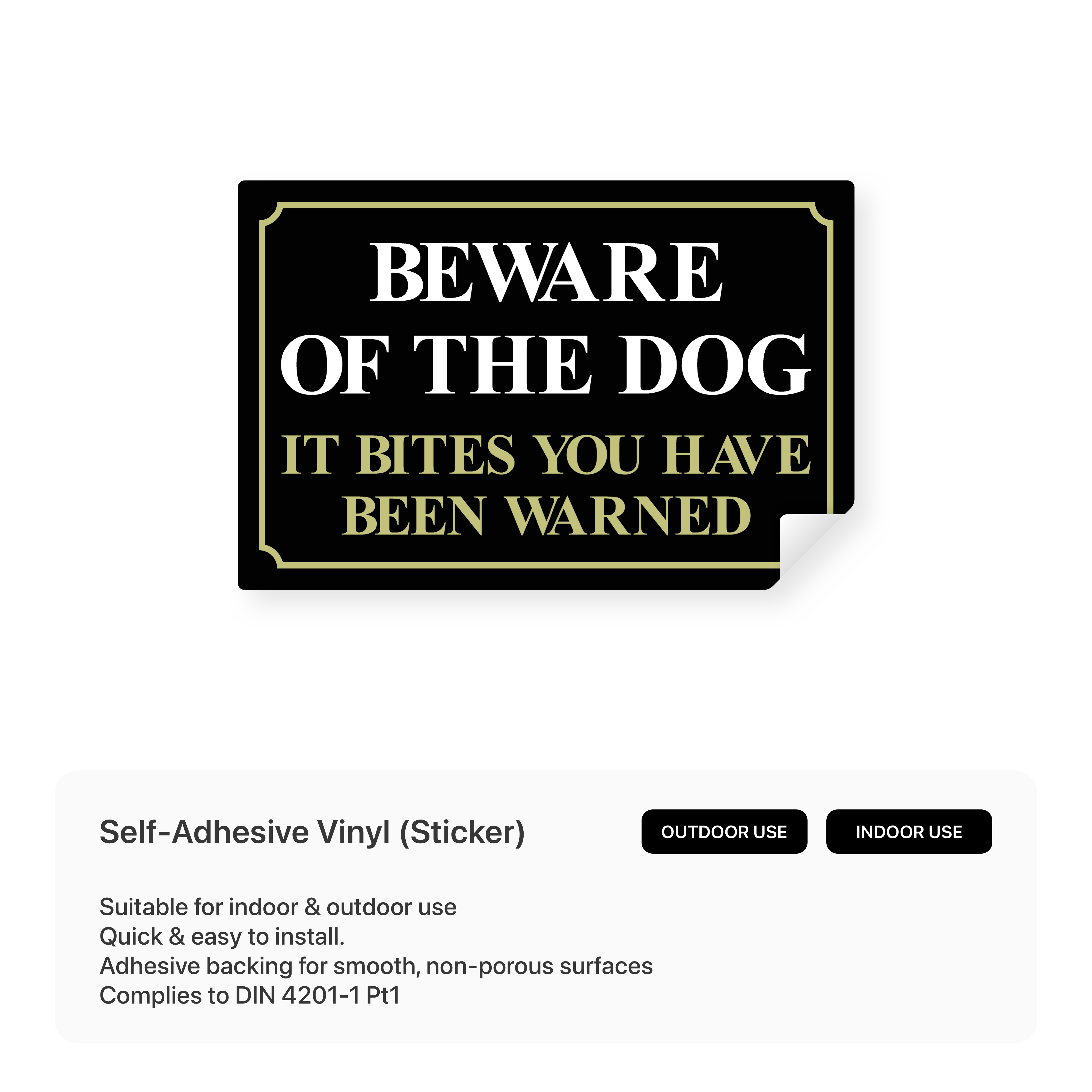 Beware of the dog sign