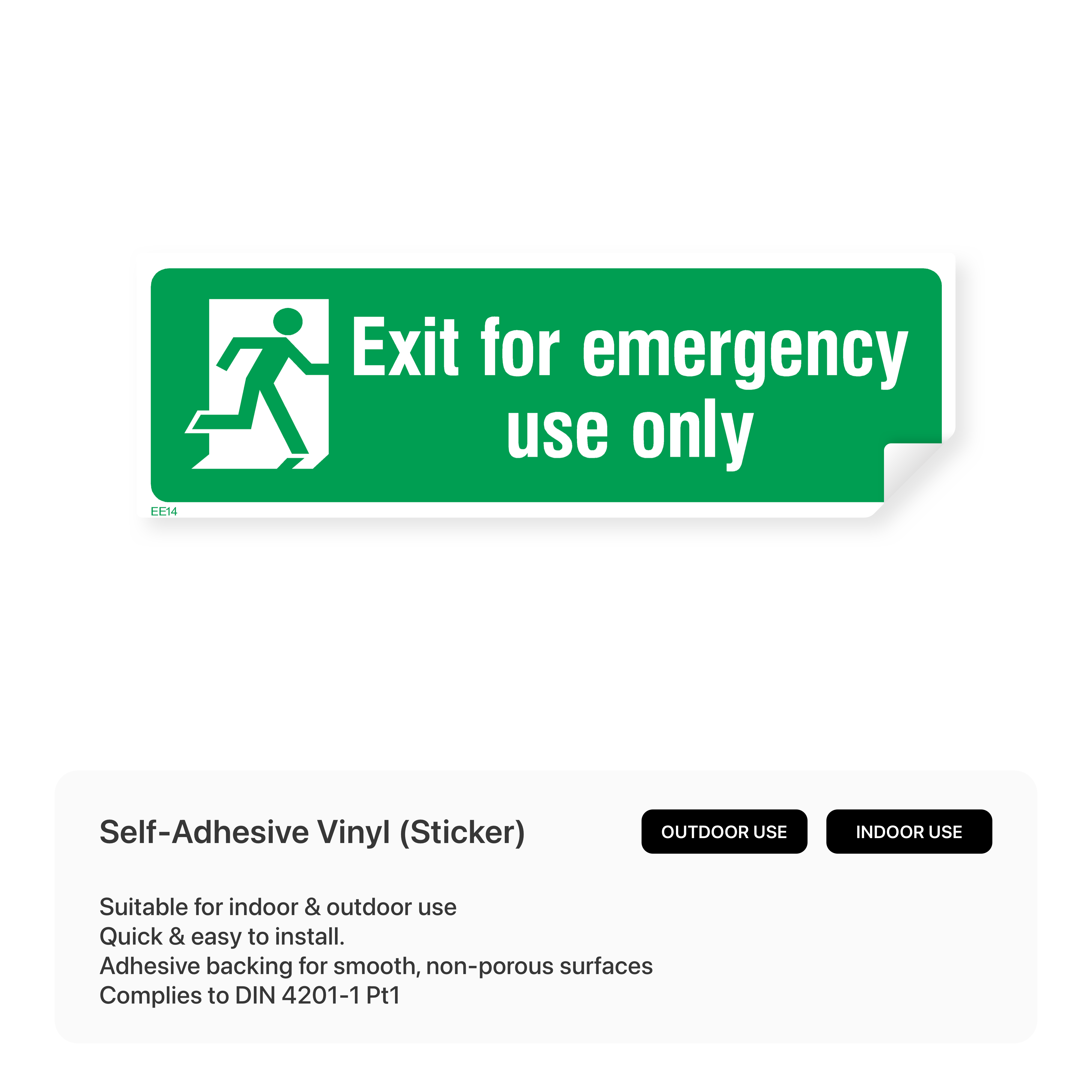 Emergency exit sign