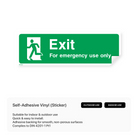 Emergency exit sign