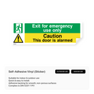 Alarmed emergency exit sign