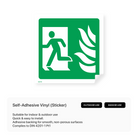 Fire exit sign with left arrow