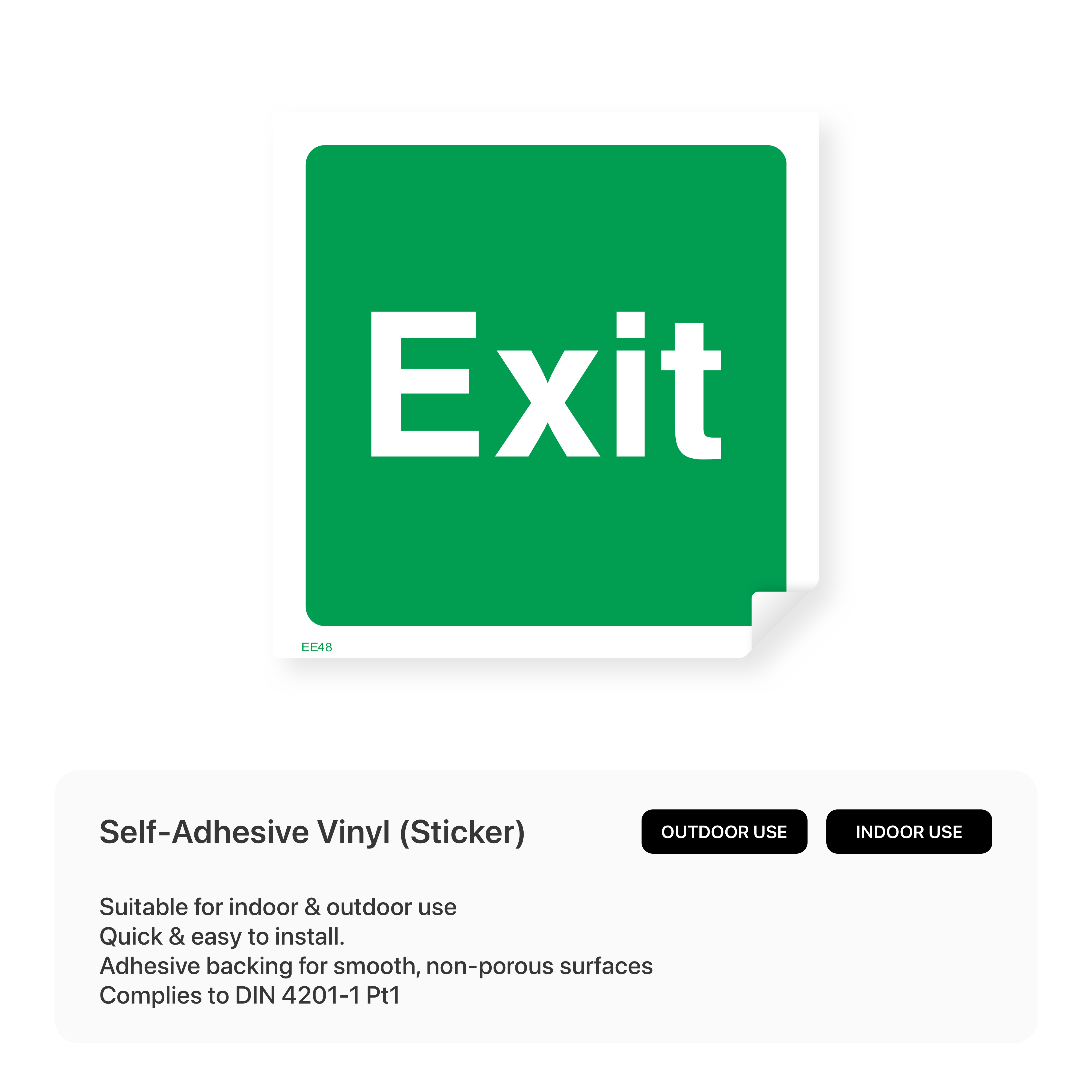 Exit sign