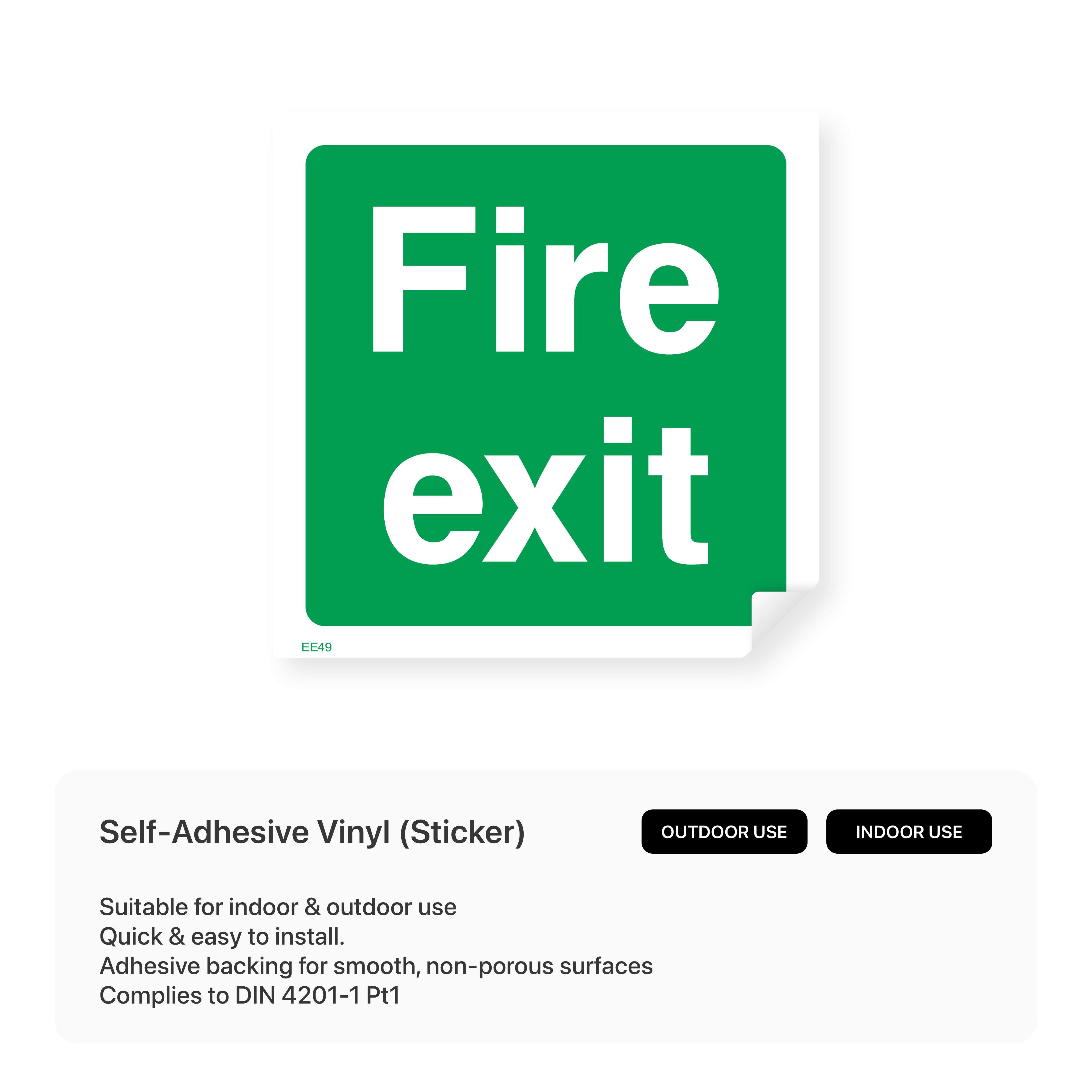 Fire exit sign