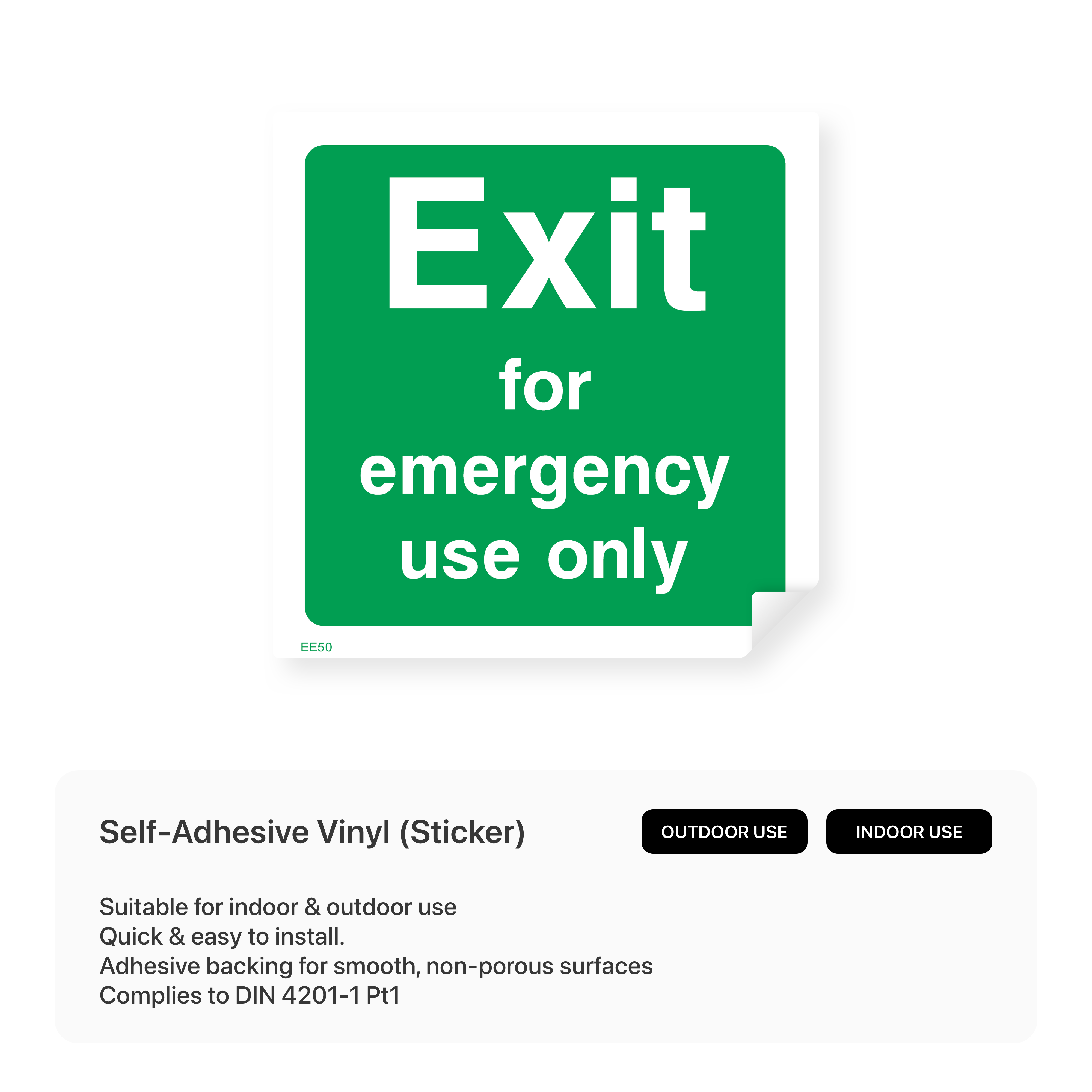 Emergency exit sign