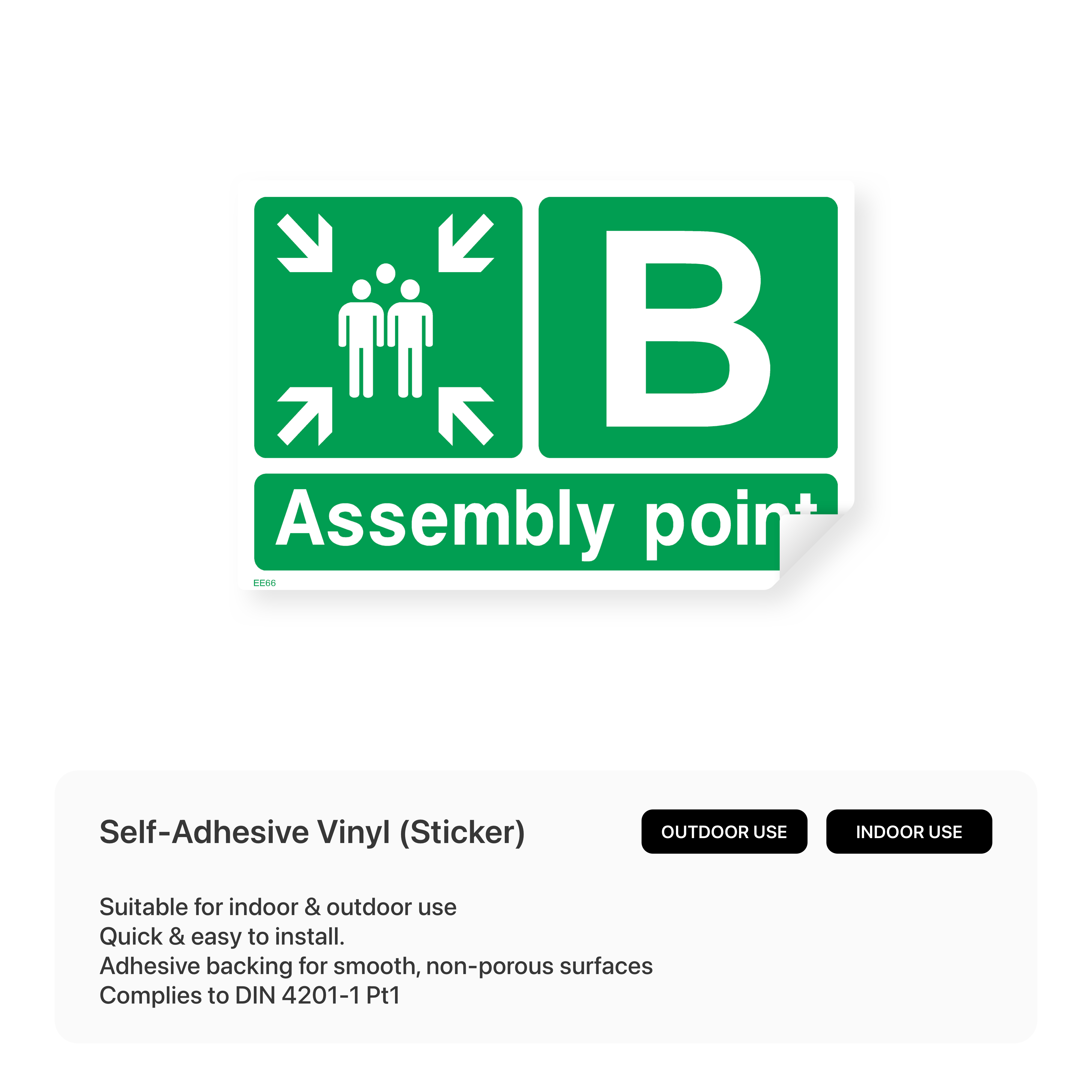 Assembly point B sign