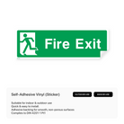 Fire exit sign with left arrow