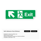 Exit sign with left up arrow