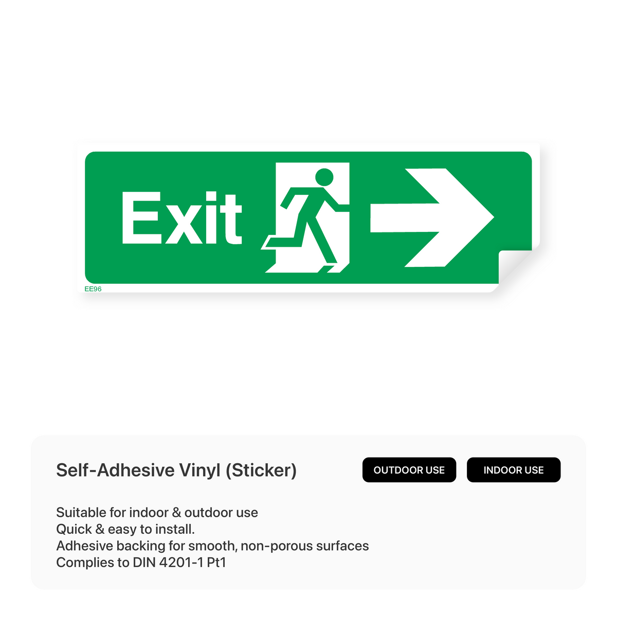 Exit Sticker Signage Exit Right Sign – Safety Signs & Stickers