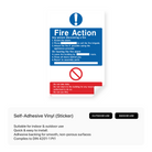 Fire action sign to sound the alarm if fire is discovered