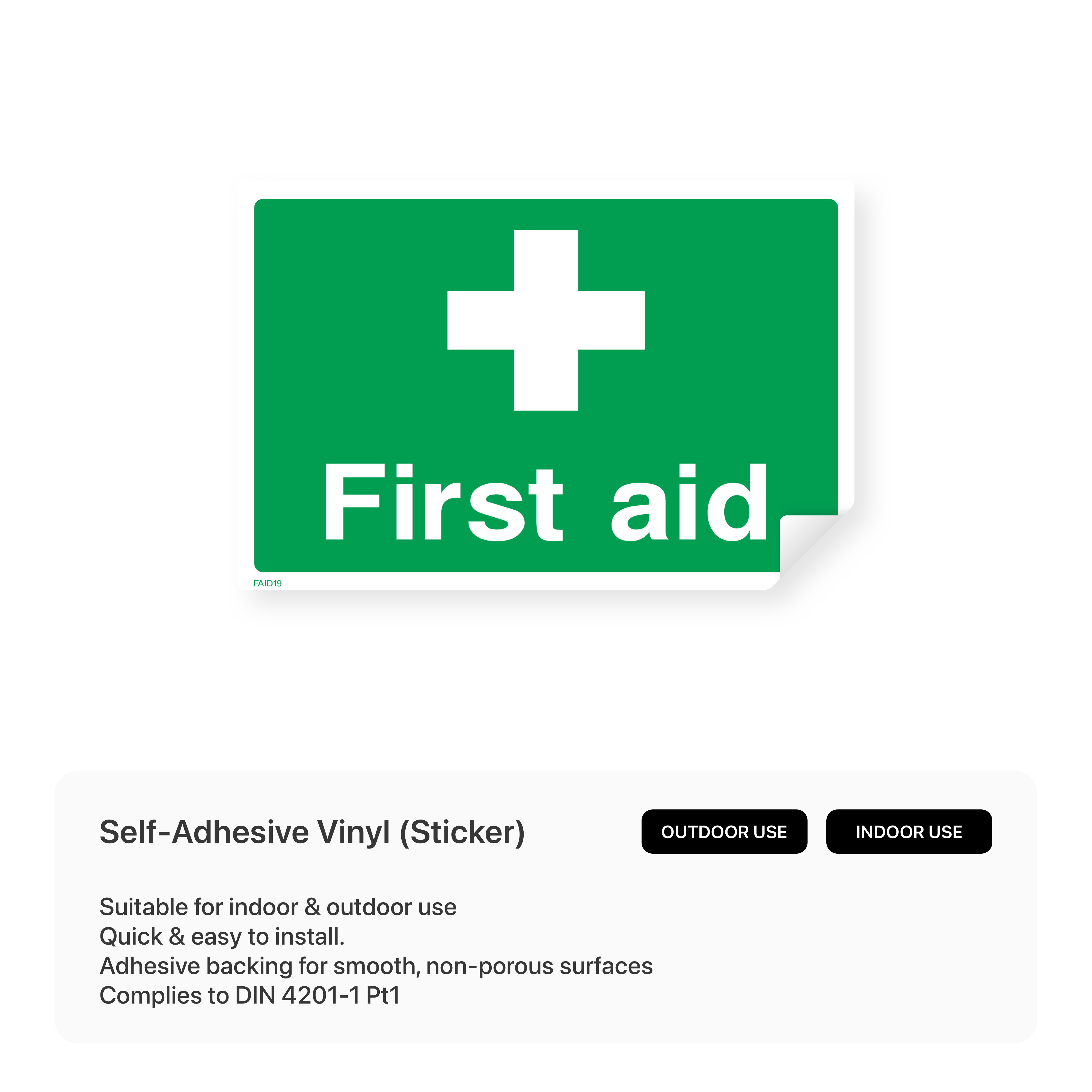 First aid sign