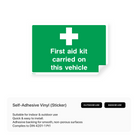 First aid kit sign for vehicles