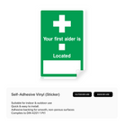 First aid sign with first aider location information