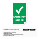 Emergency spill kit sign