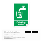 Drinking water sign