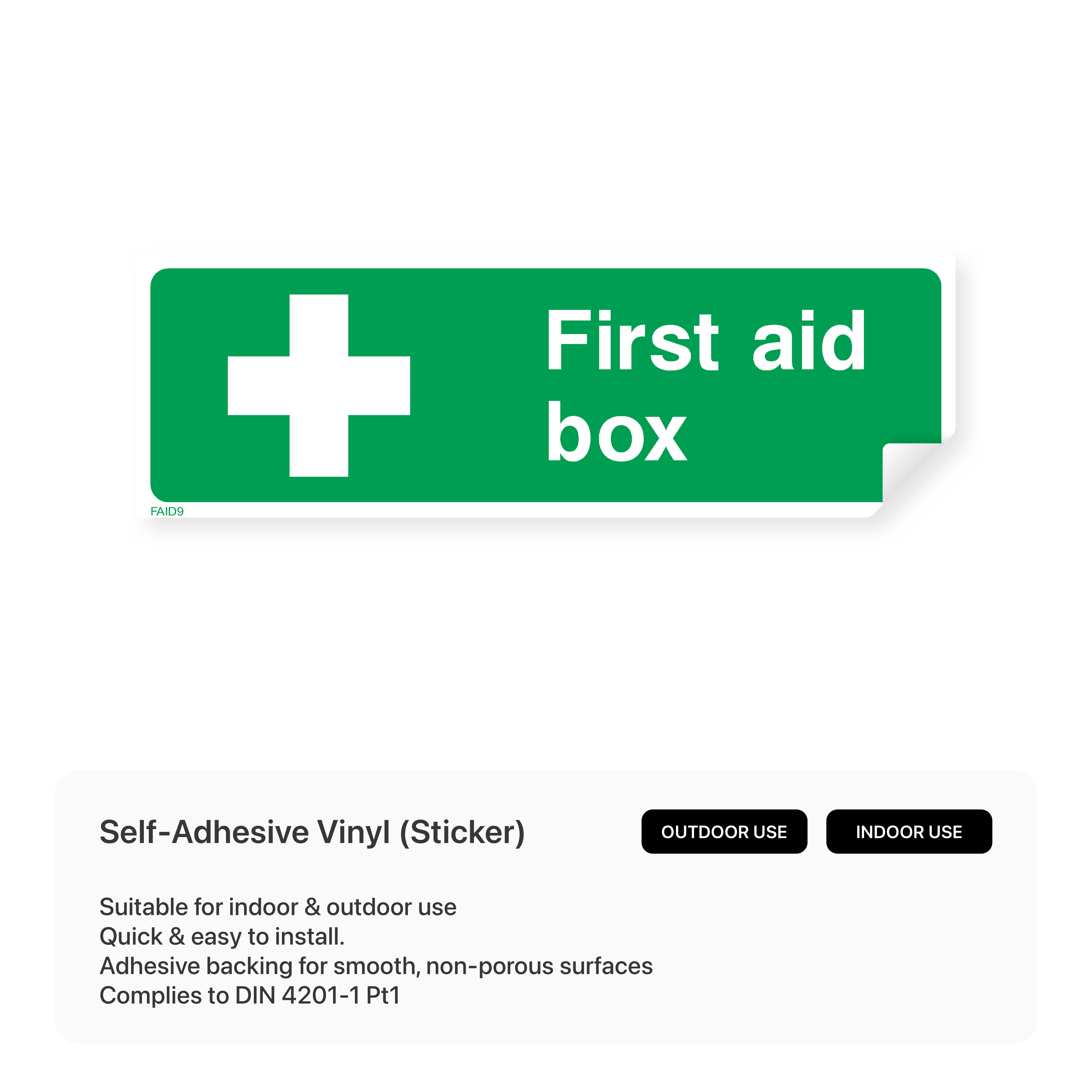 First aid box sign