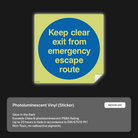 Emergency exit keep clear sign