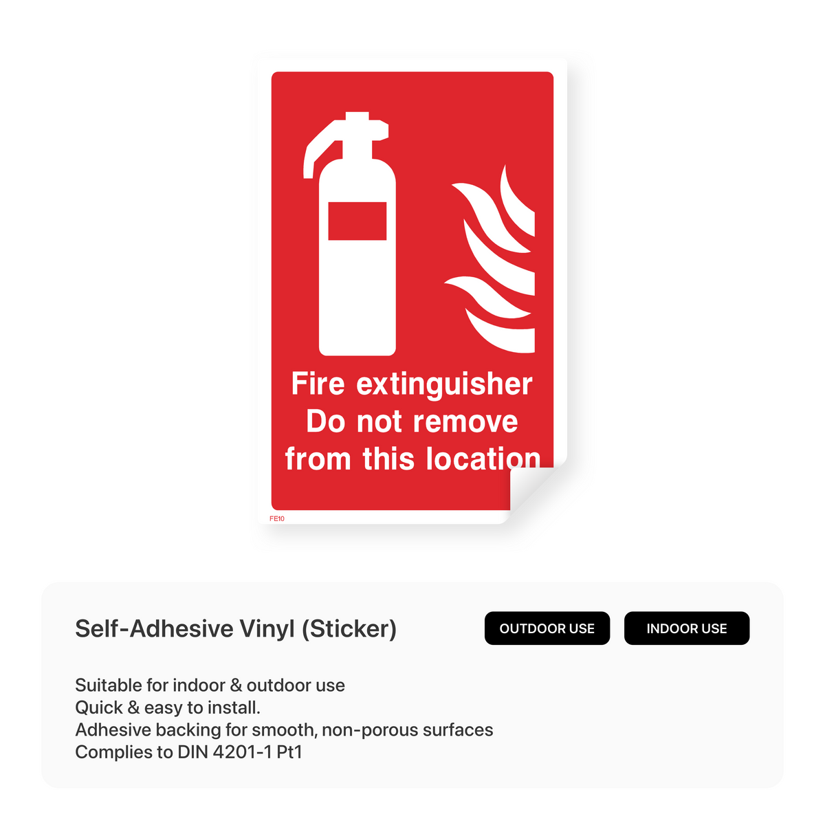 Remove Before Fire Fire Extinguisher Do Not Remove Sign – Safety Signs & Stickers