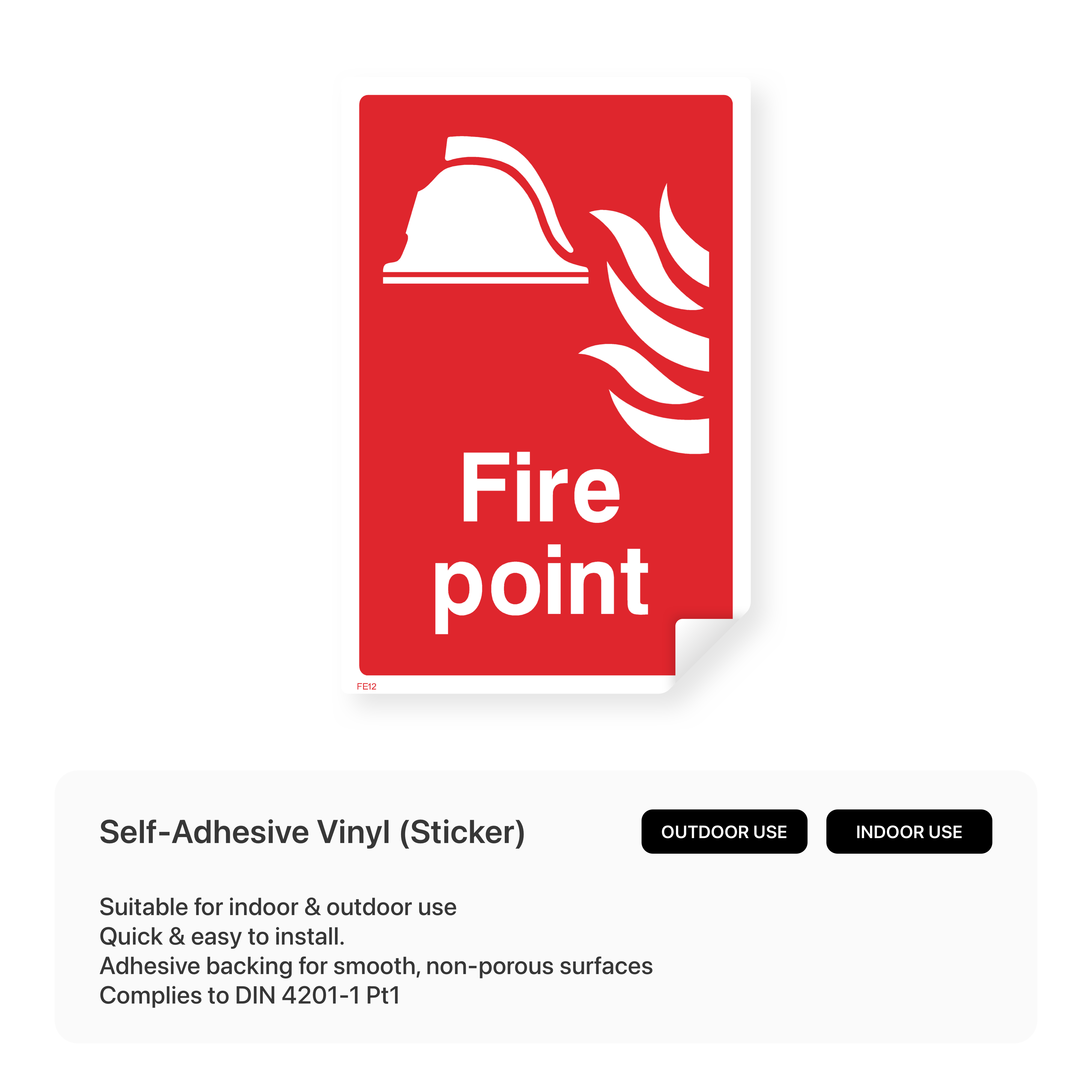 Fire point sign