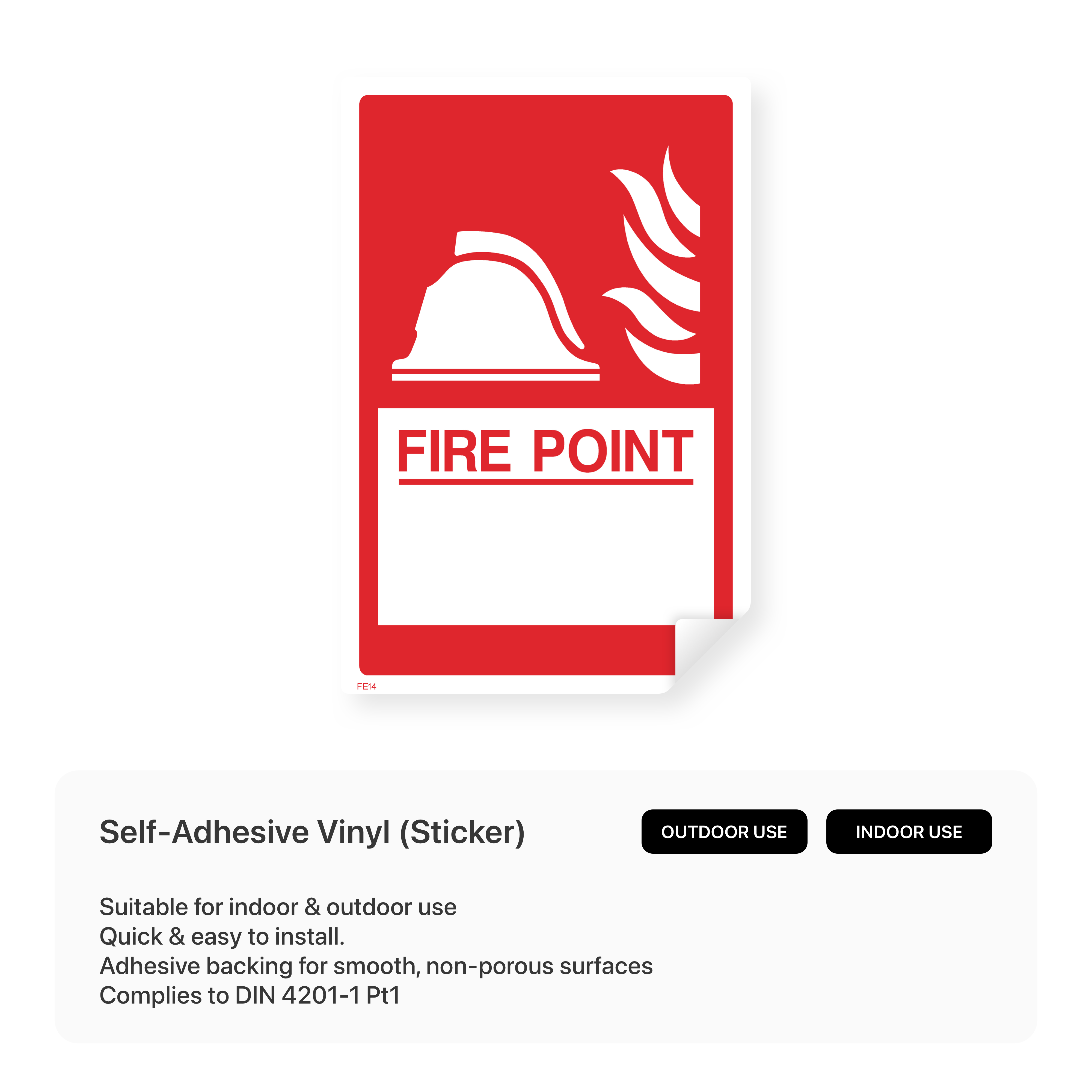 Fire point sign