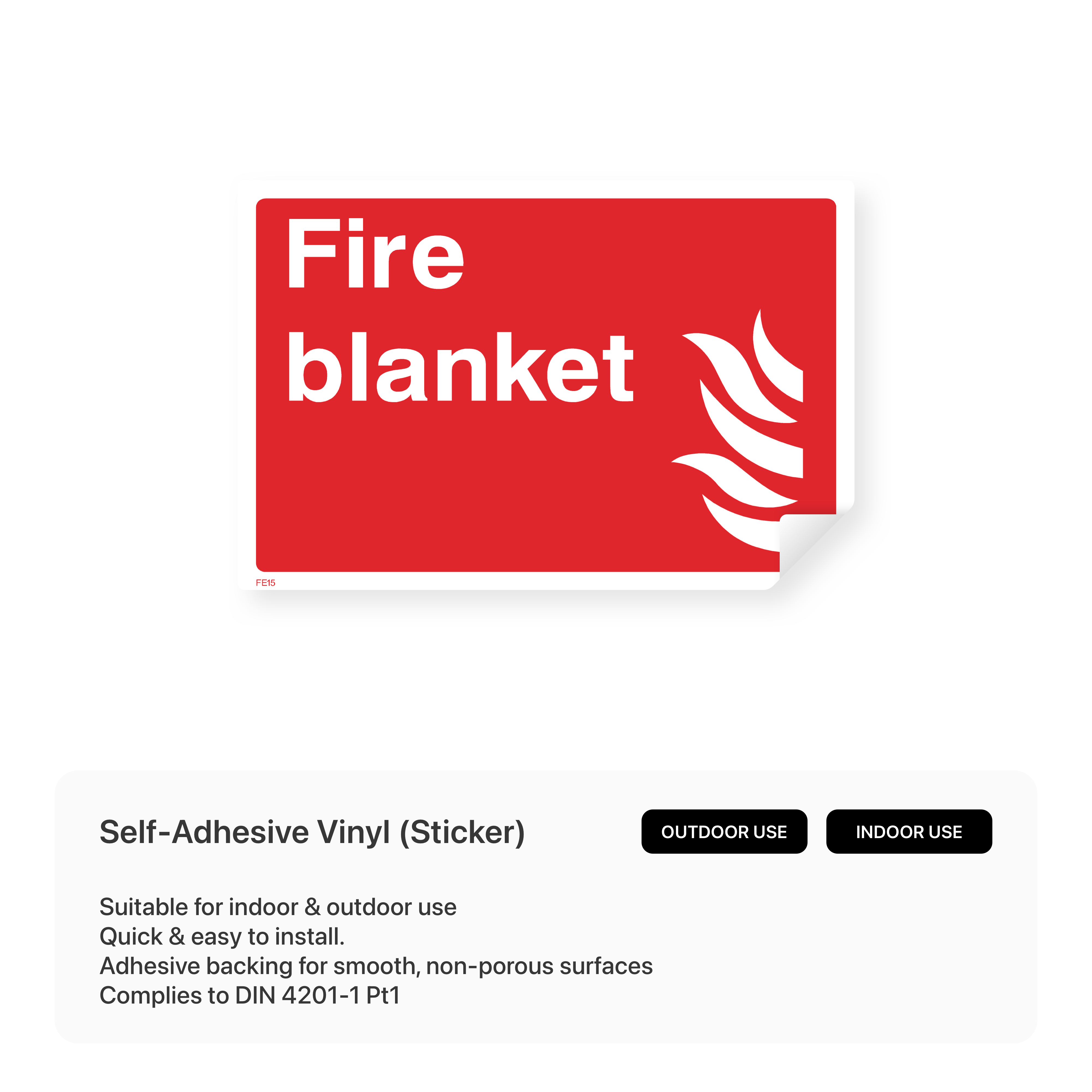 Fire blanket sign