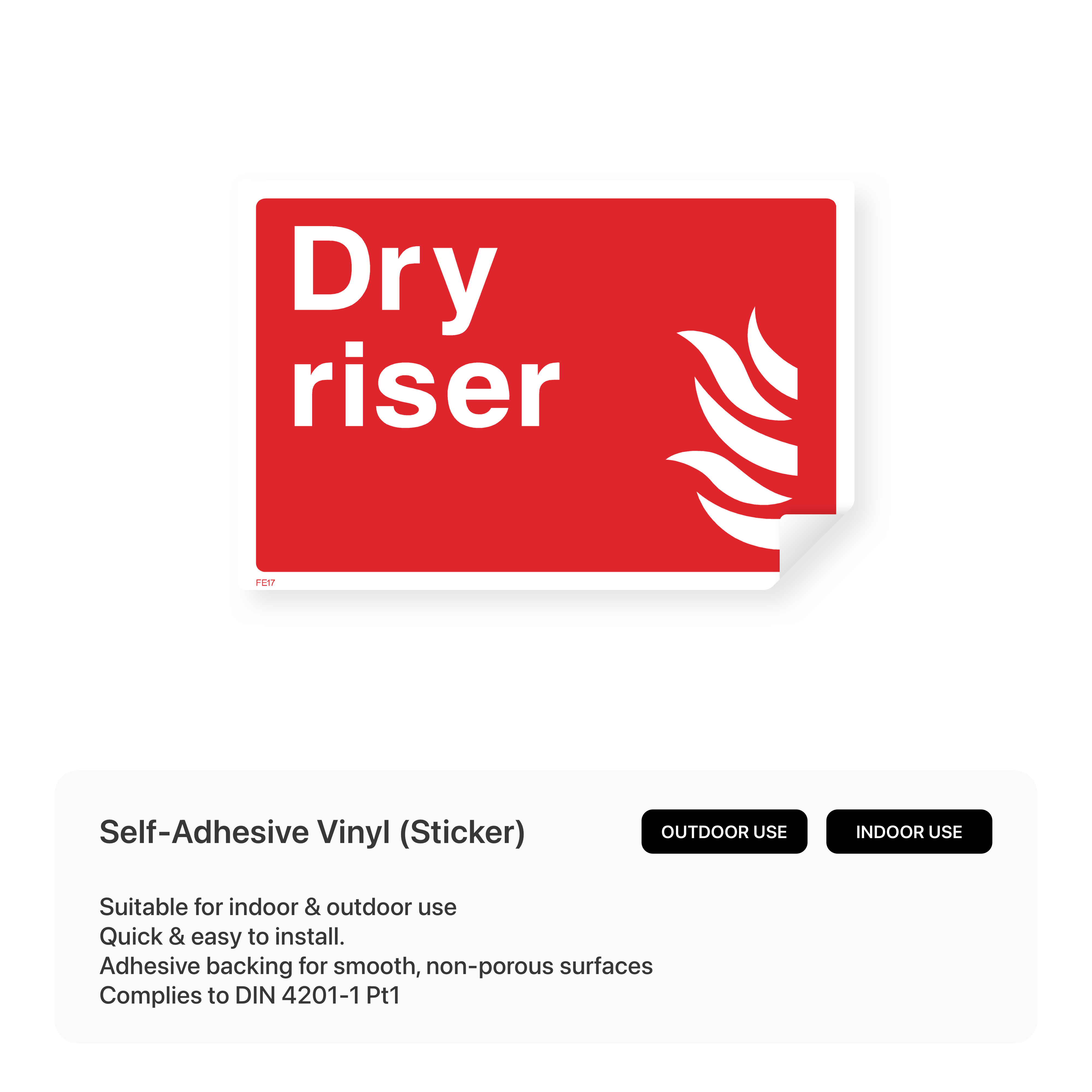 Dry Riser Sign – Safety Signs & Stickers