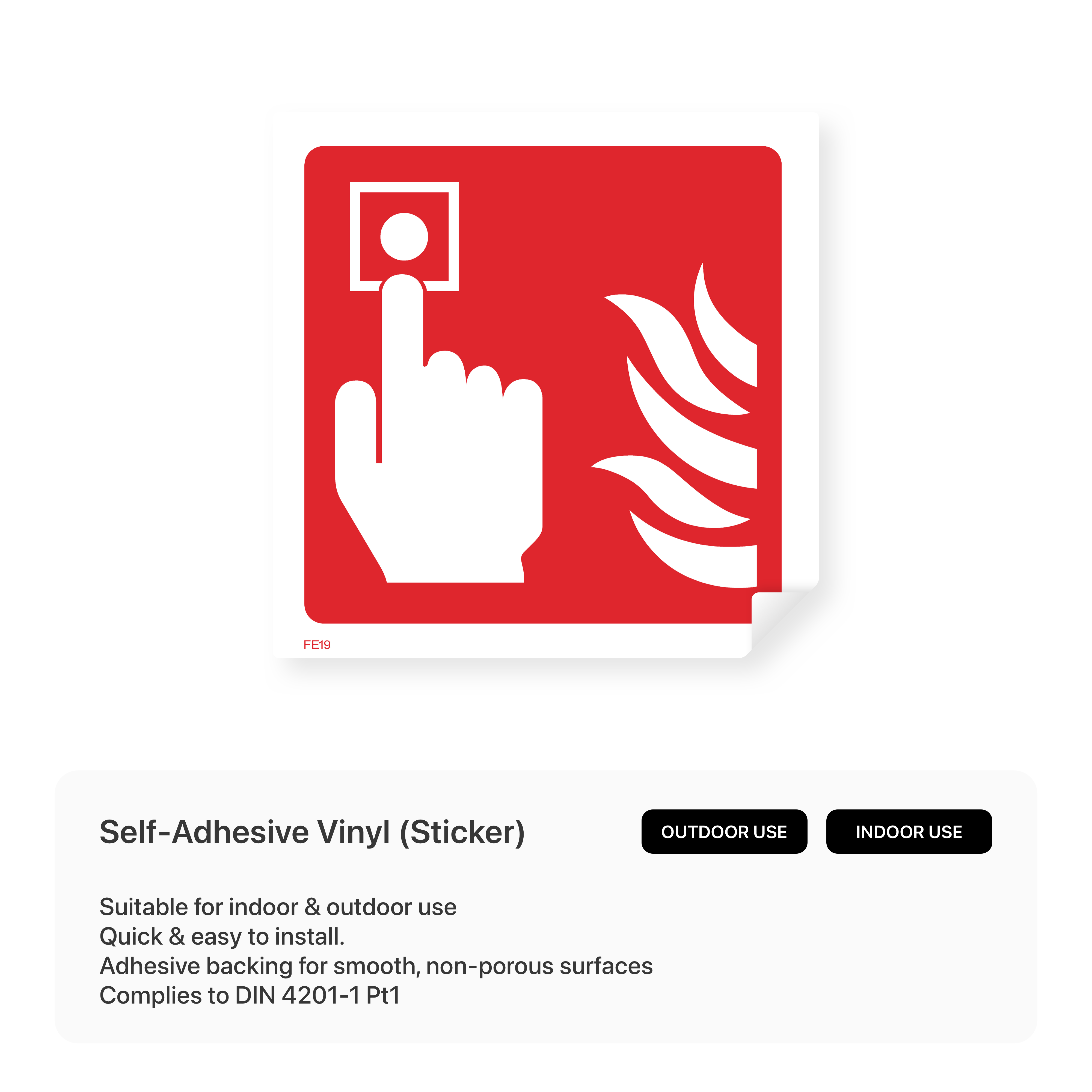 Fire alarm call point symbol