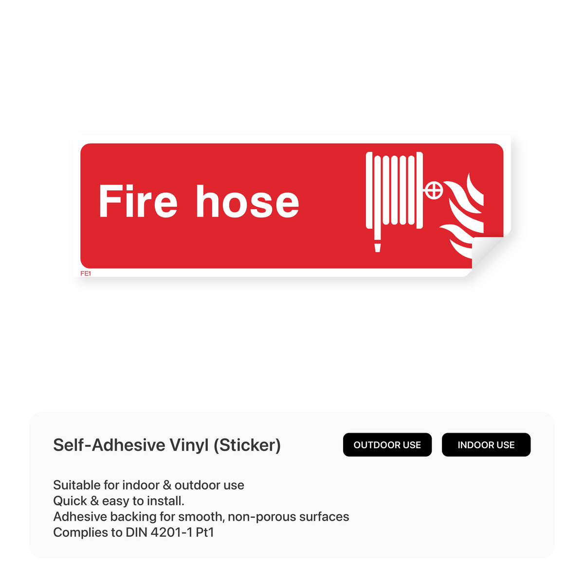 Hose Sticker Fire Hose Sign – Safety Signs & Stickers