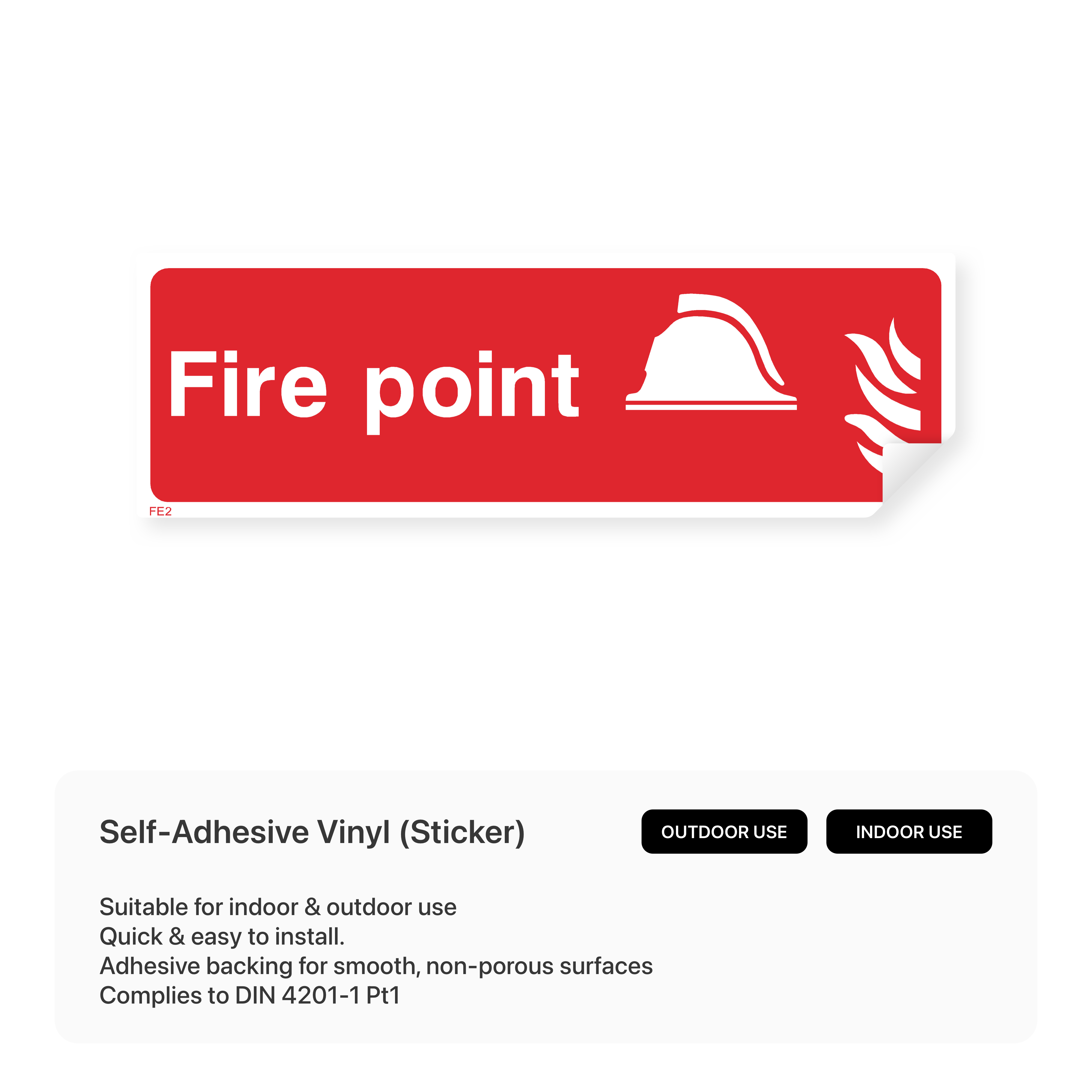 Fire point sign