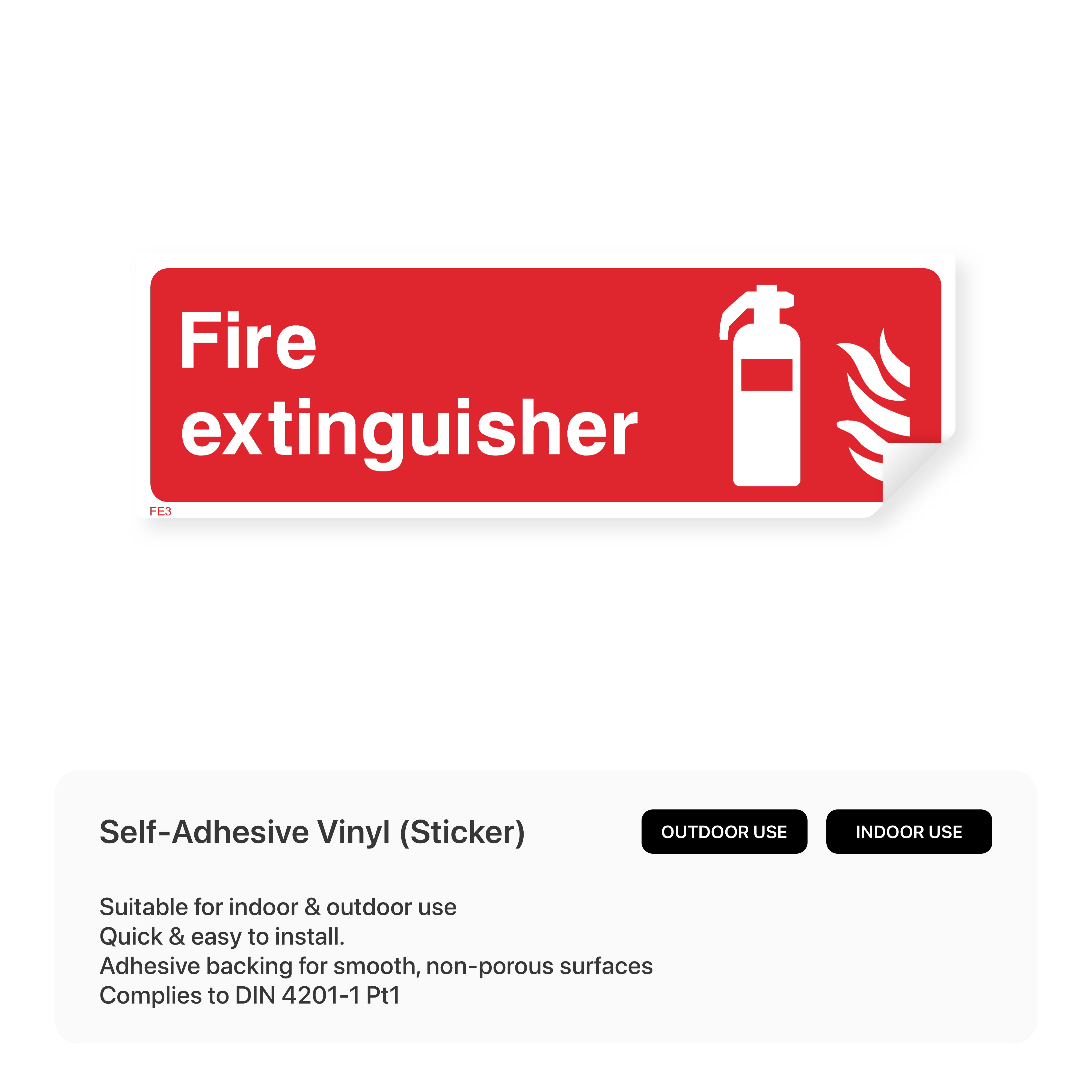 Fire extinguisher sign